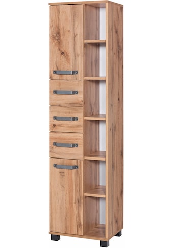 Schildmeyer Hochschrank »Milan«, Breite 42 cm, mit 2 Türen, 3 Schubladen & 6 offenen... kaufen