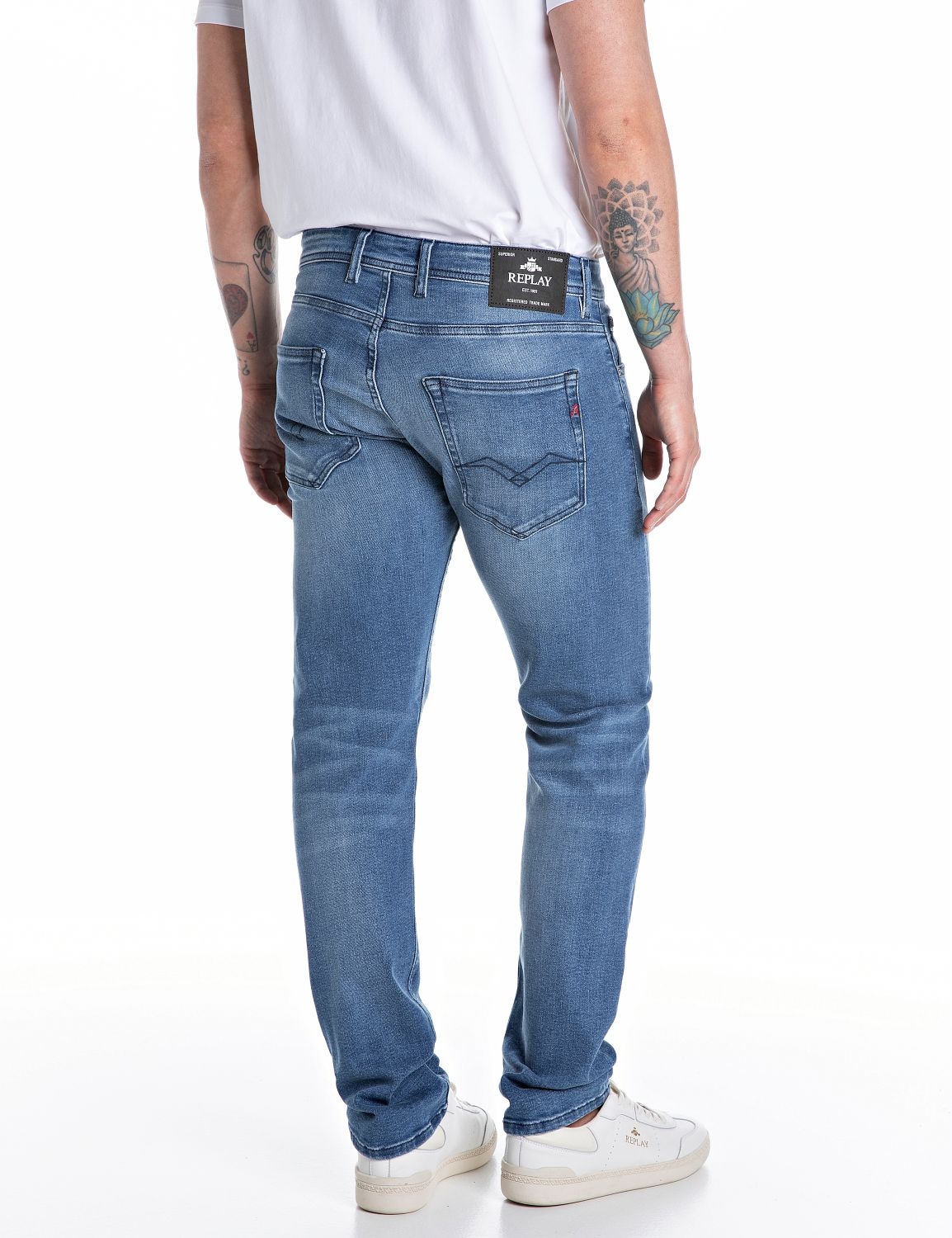 Replay Straight-Jeans »GROVER« in vielen verschiedenen Waschungen, mit Stretch