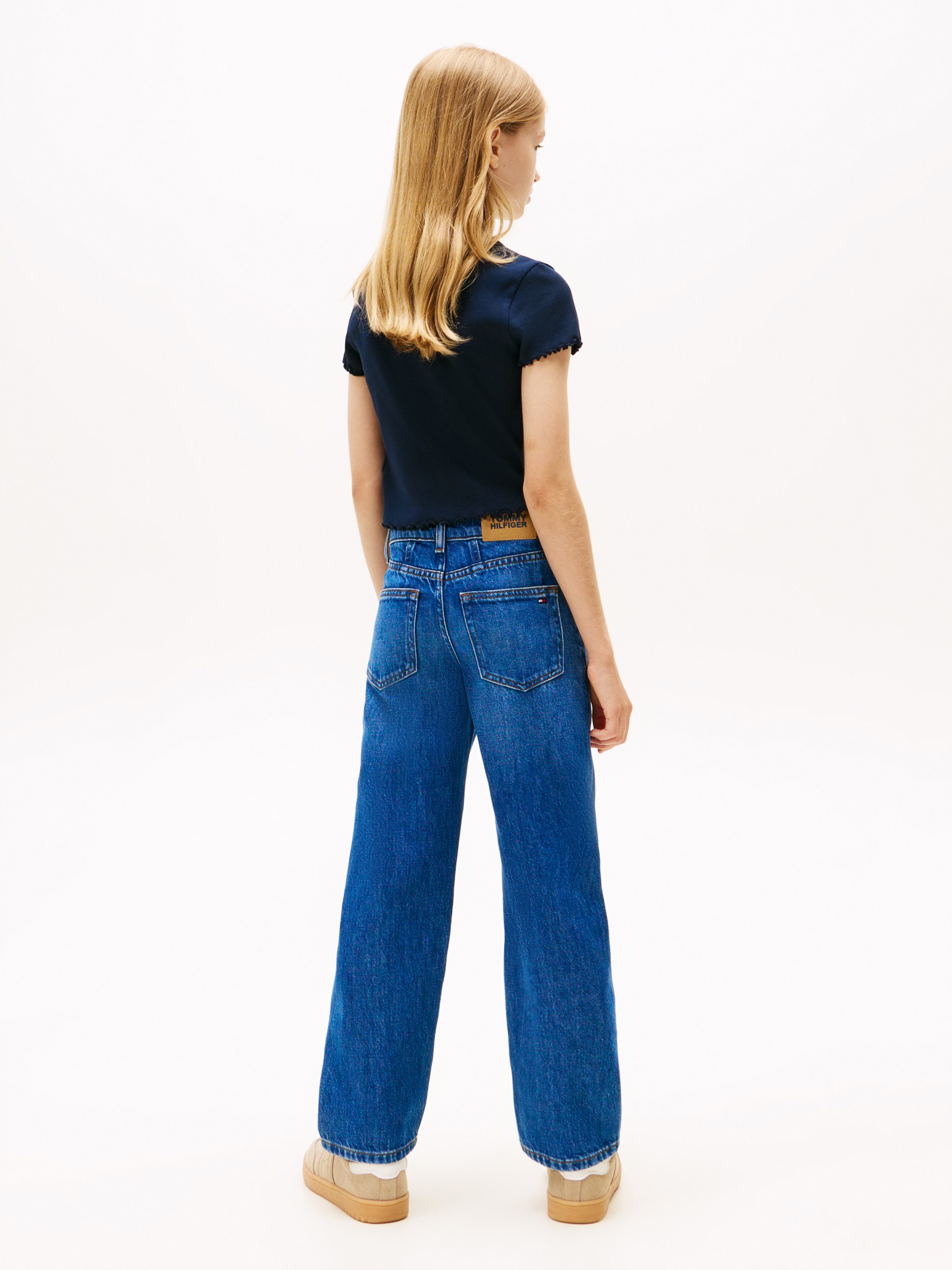 Tommy Hilfiger Straight-Jeans »GIRLFRIEND DARK WASH«, Kinder bis 16 Jahre