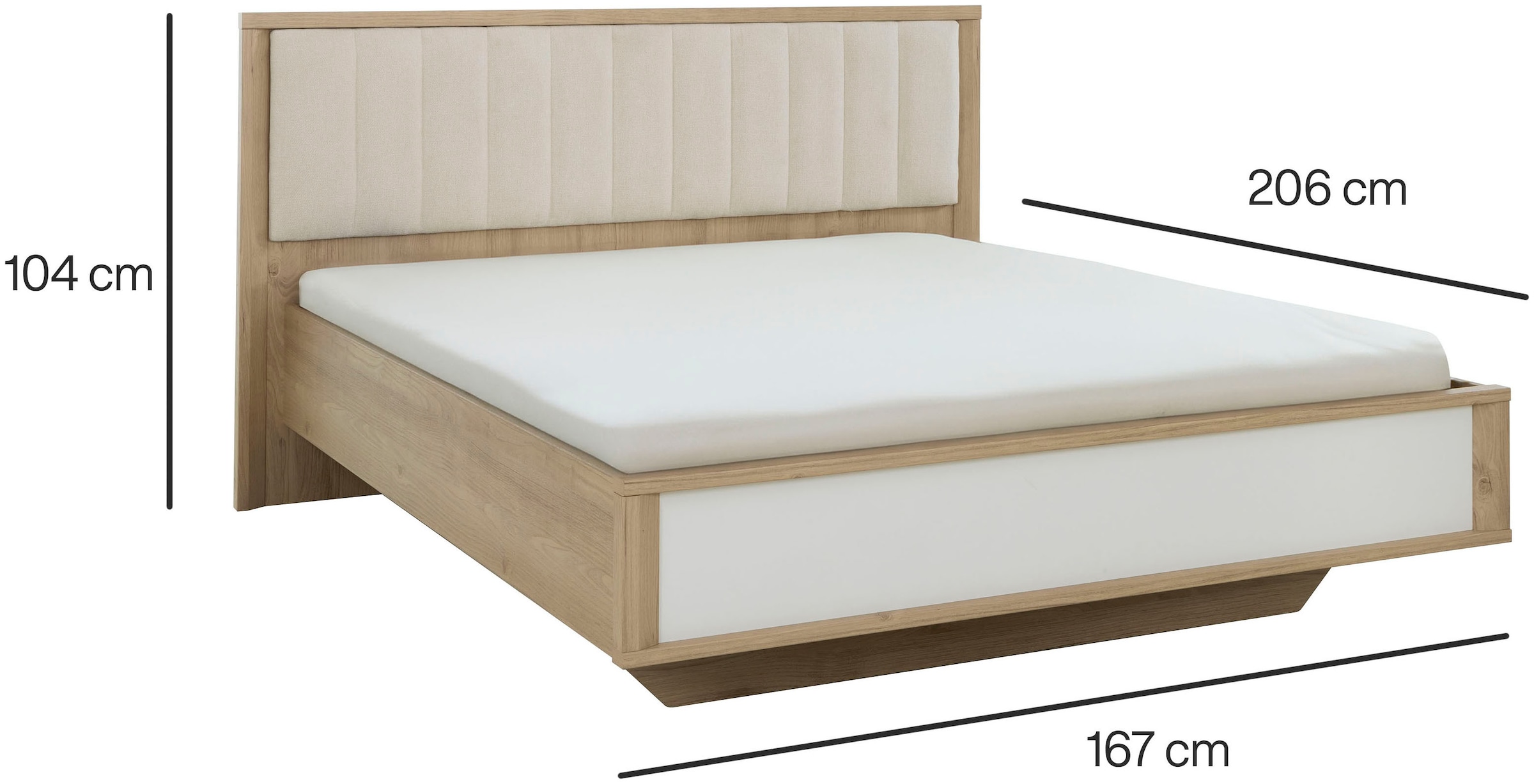 Gami Schlafzimmer-Set »MANAE SET« 4 Stk. tlg. Stoff-Kopfteil