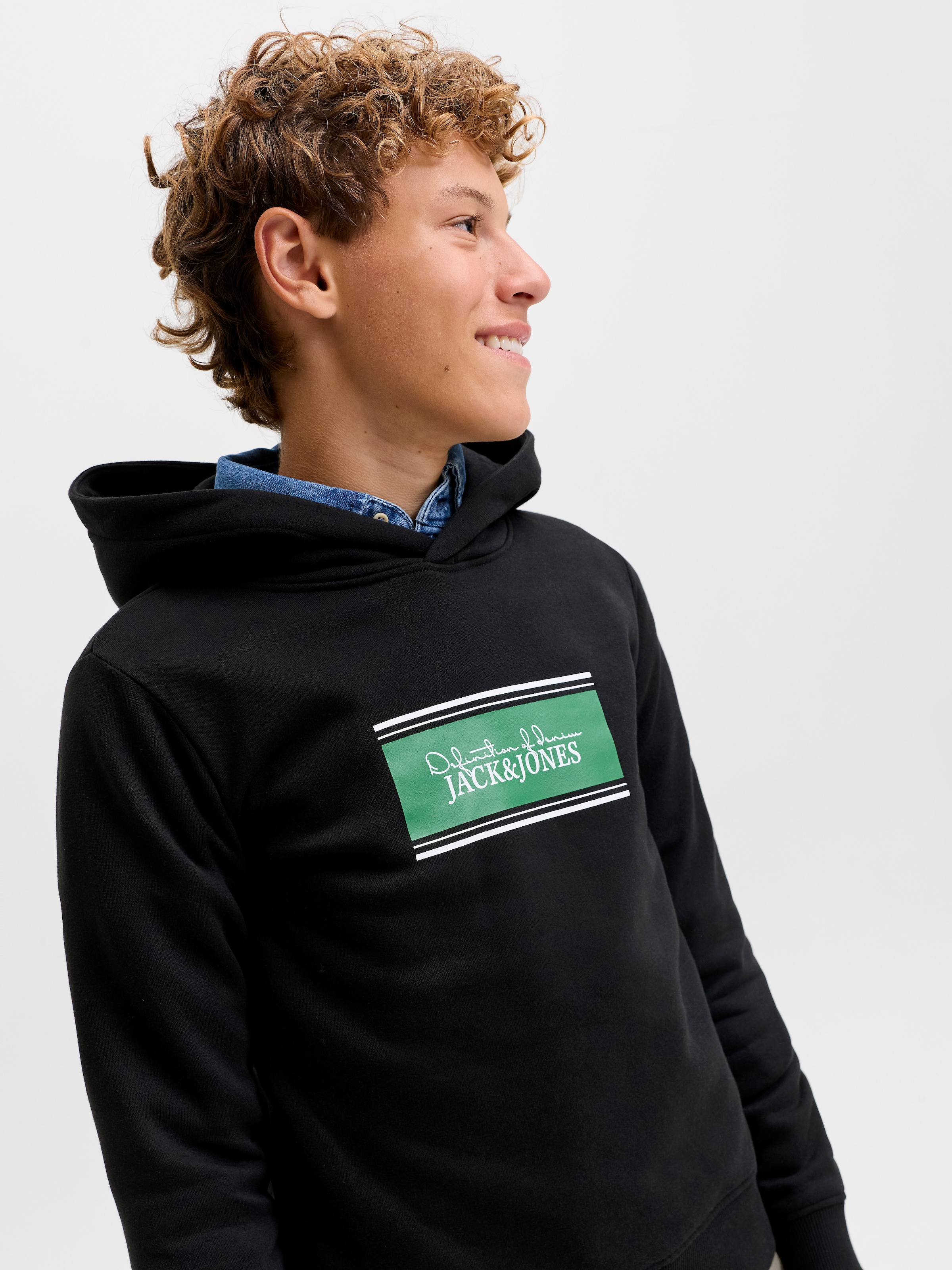 Jack & Jones Junior Kapuzensweatshirt »JJBUSTER SWEAT HOOD BTS SN JNR«, Baumwollmischung, regular fit
