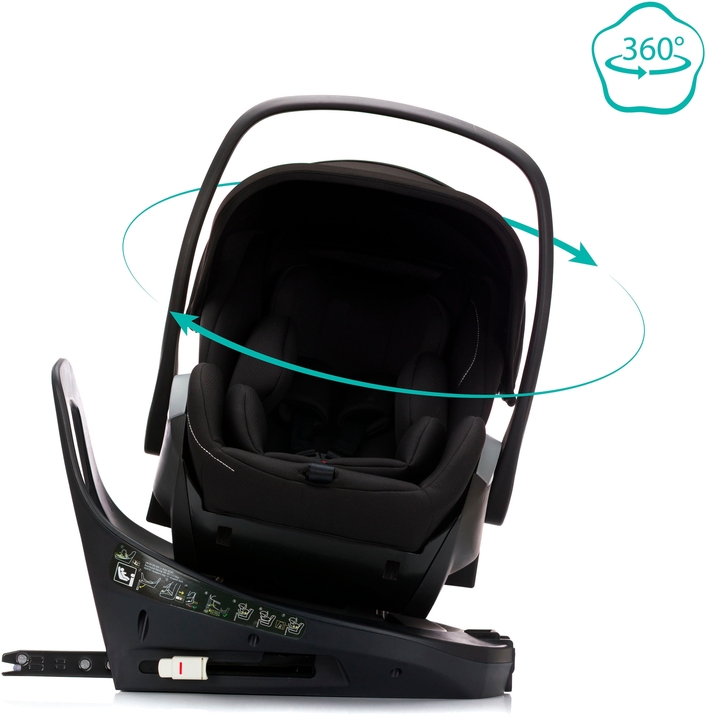 Fillikid Autokindersitz »NOA, inkl. Basisstation« Gr. 0, 360 °