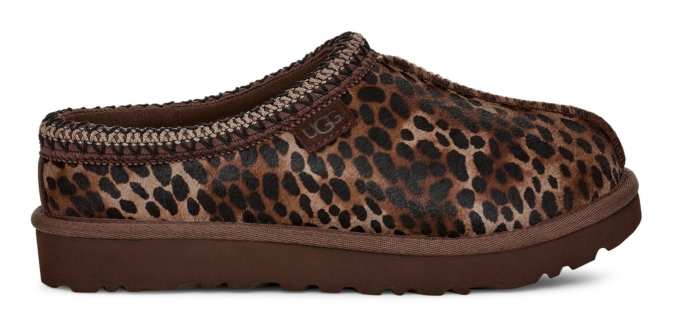 UGG Clog »Tasman Caspian«, Mule, Hausschuh mit allover Leo-Muster