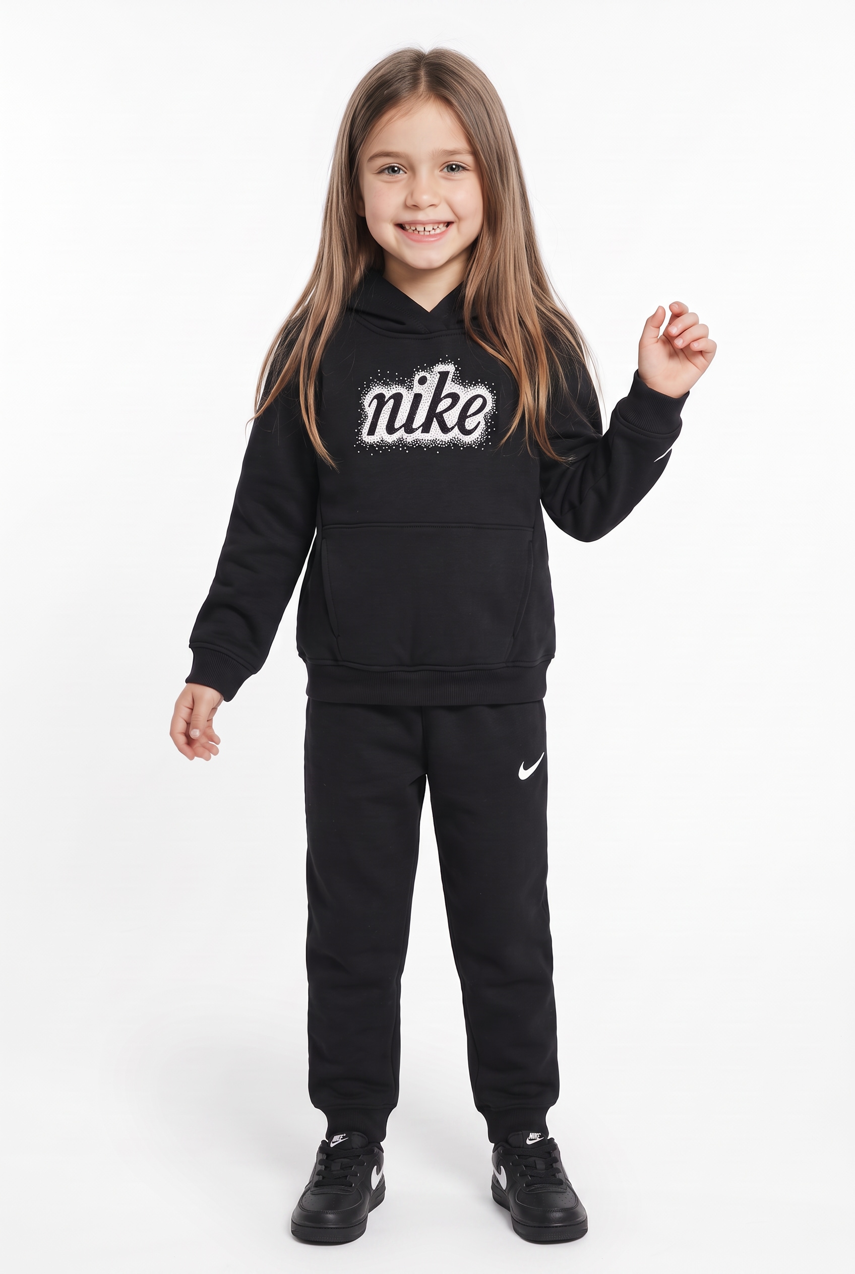 Nike Sportswear Jogginganzug »NKG SWOOSH SPARKLE FLC HDY SET« aus Sweatware, für Kinder 3 bis 7 Jahre