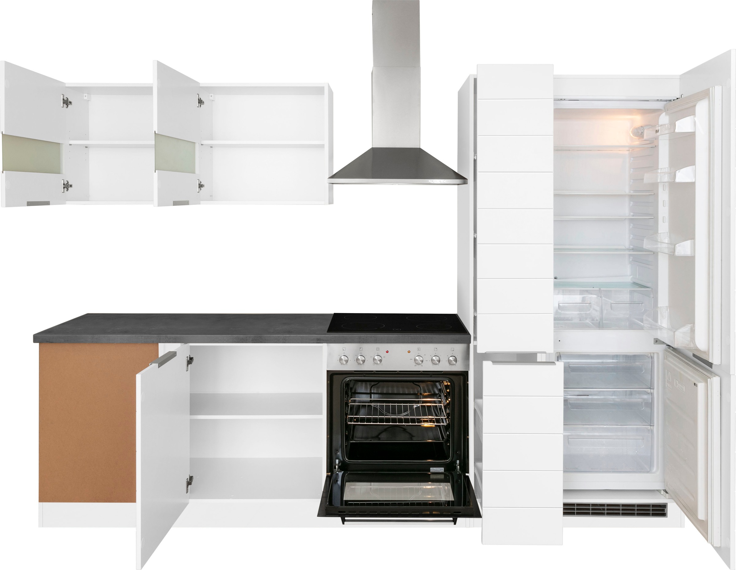 KOCHSTATION Winkelküche »KS-Luhe« Stellbreite 240x270 cm, wahlweise mit oder ohne E-Geräten, MDF-Fronten