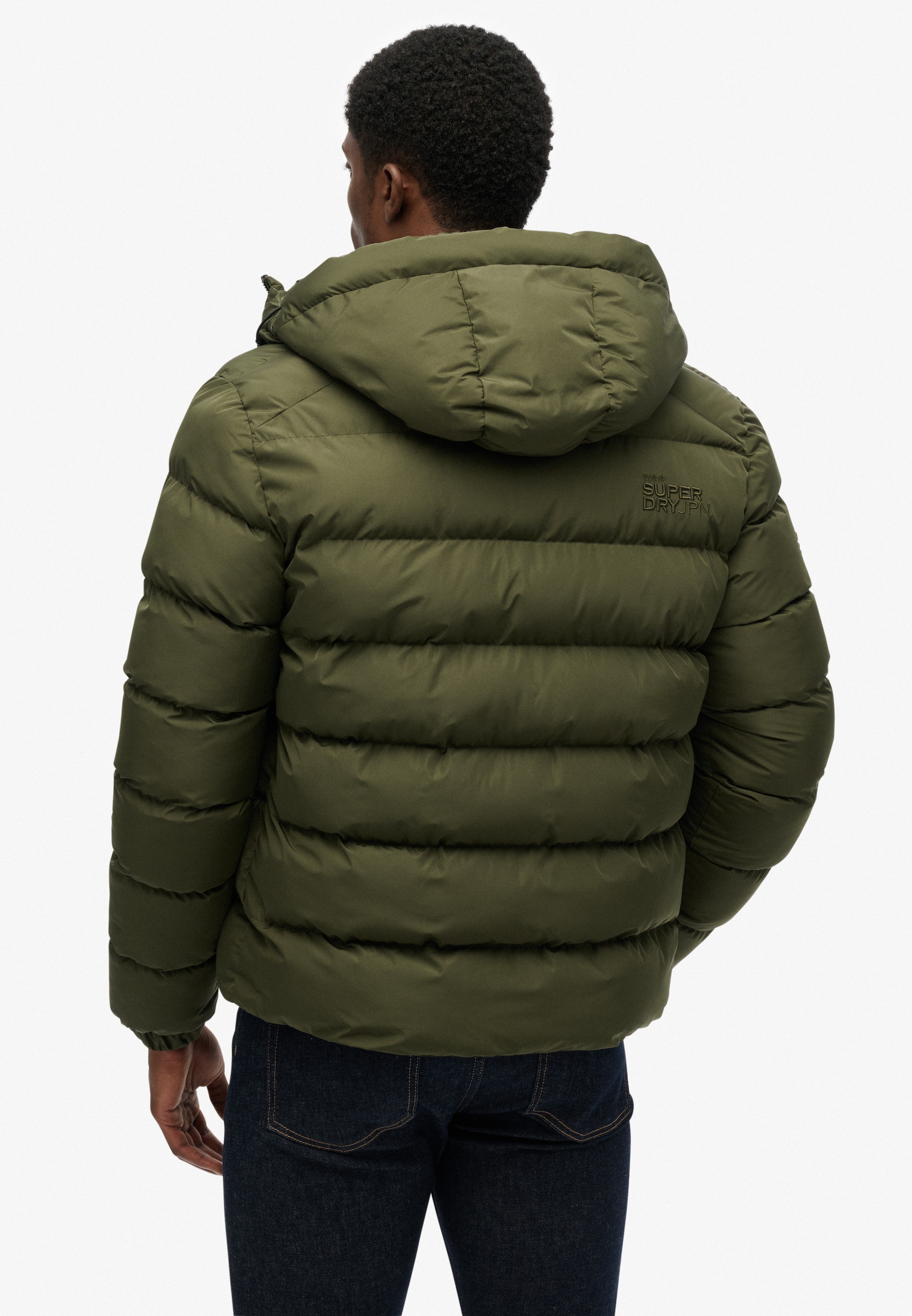 Superdry Steppjacke »HOODED SPORTS PUFFER JACKET« mit Kapuze Kunstfaser, relaxed fit