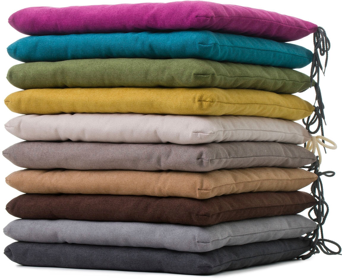 Gözze Sitzauflage »Darco Uni« 1 Stück, Maße: 40 x 40 x 4 cm, mit Füllung, mit Bindebändern