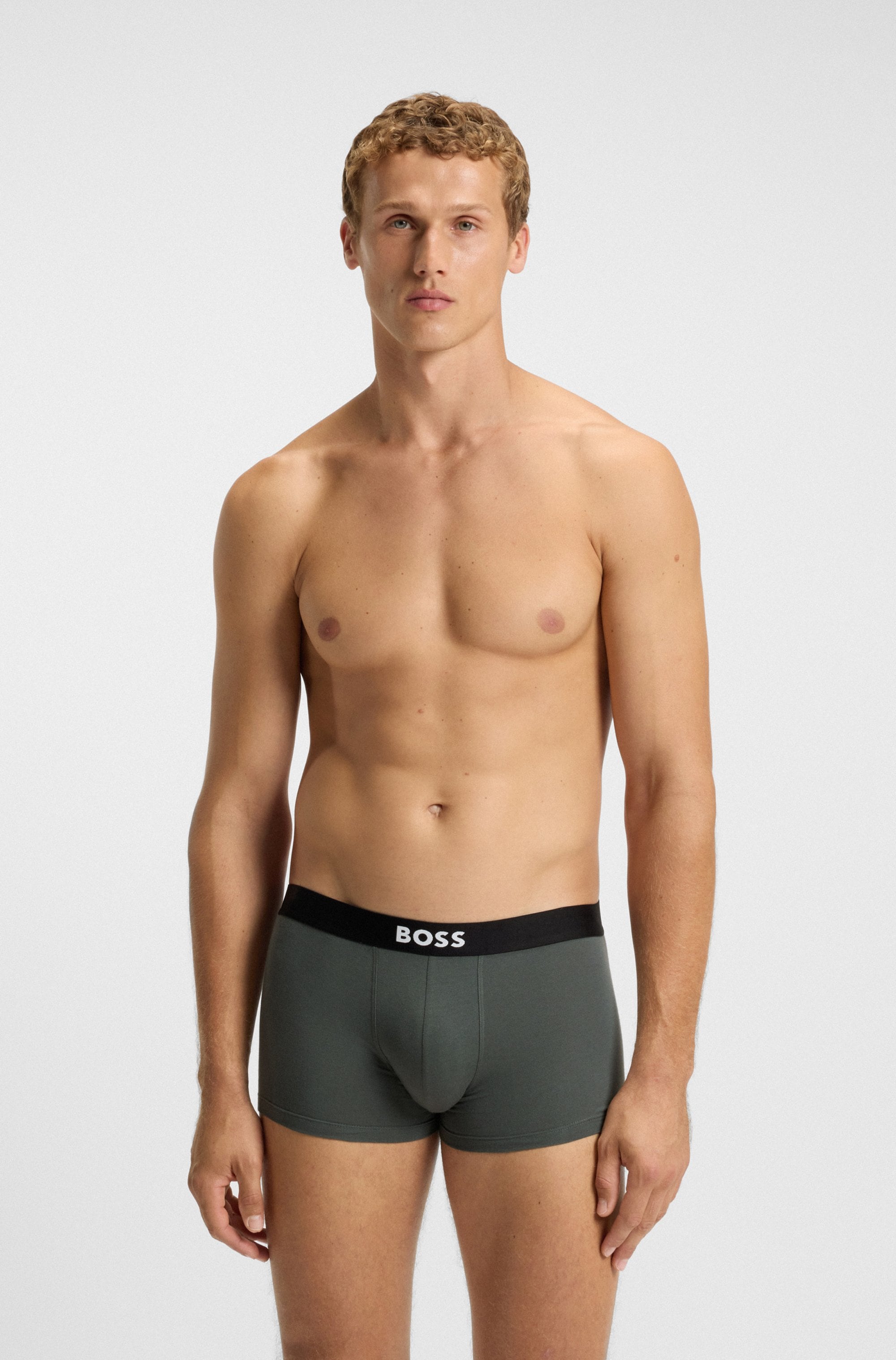 BOSS Trunk »3P Trunk BOSS ONE x David Beckham«, mit unifarbenen Bund