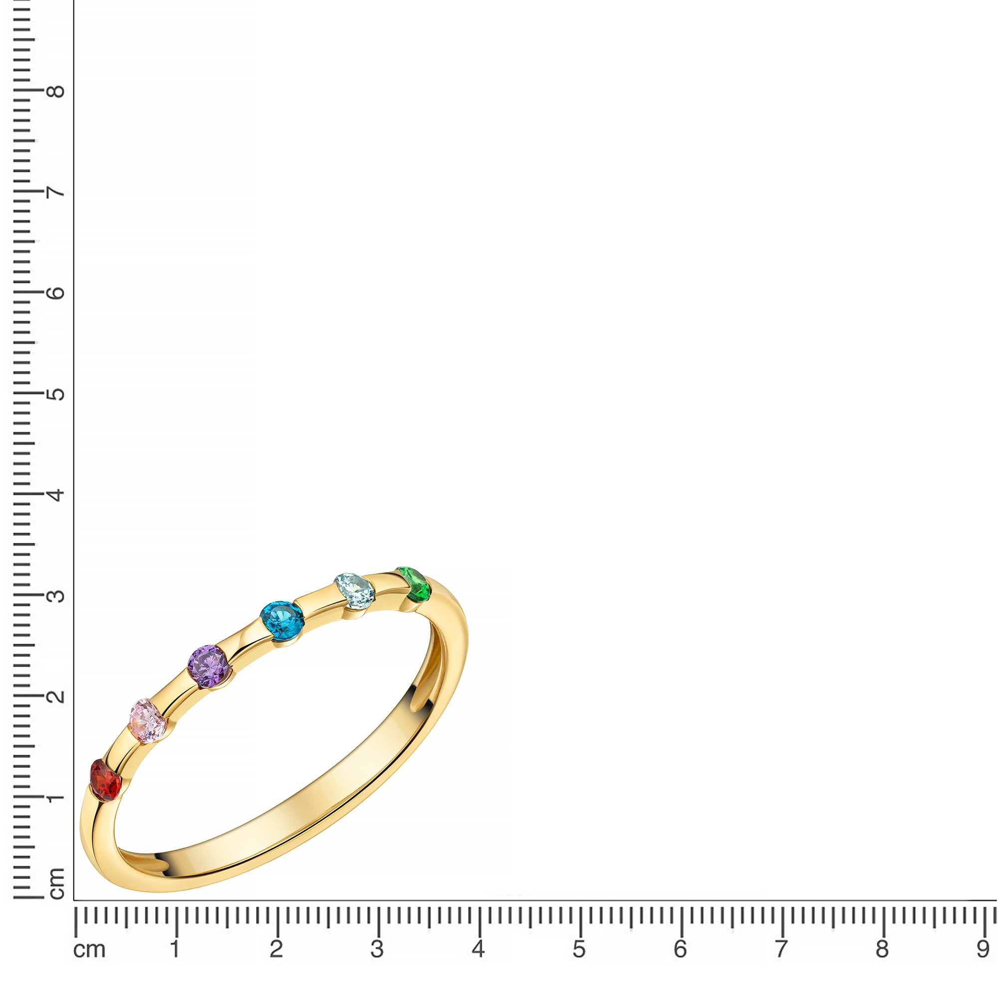 Firetti Fingerring »Schmuck Geschenk Silber 925 Damenring Ring Regenbogen« mit Zirkonia (synth.)