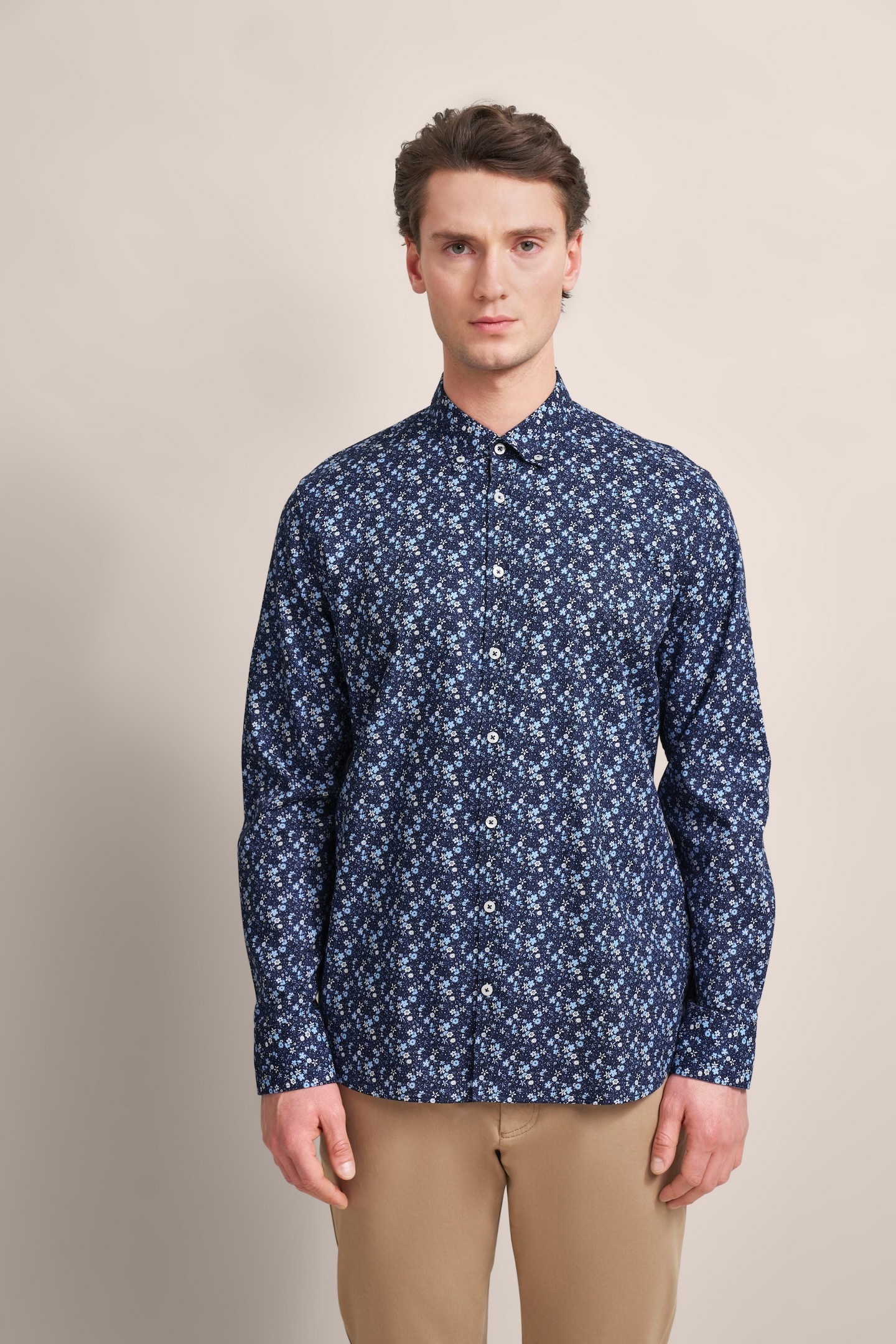 bugatti Langarmhemd, mit floralem Print