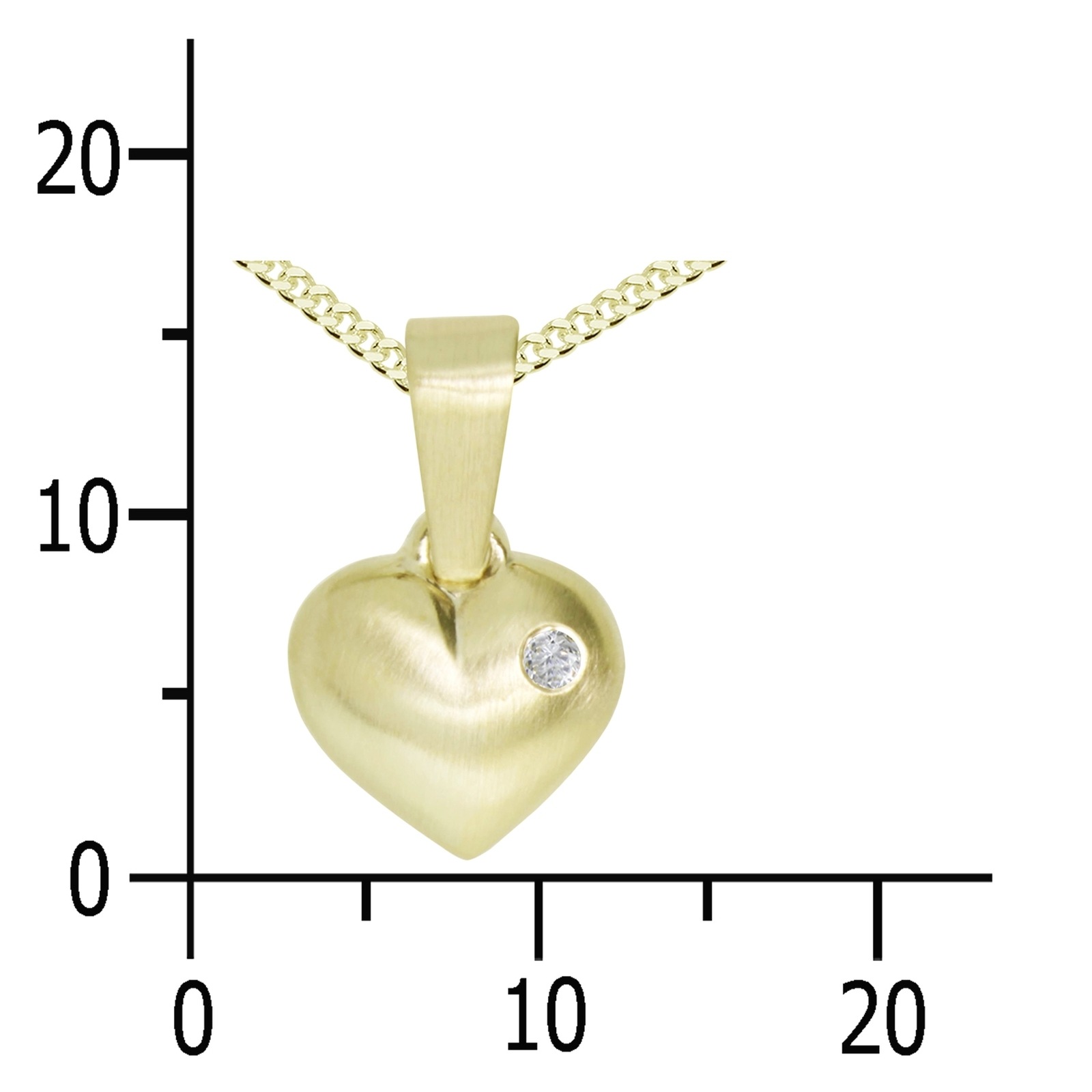OSTSEE-SCHMUCK Kette und Anhänger Set »- Herz - Gold 333/000 -,«