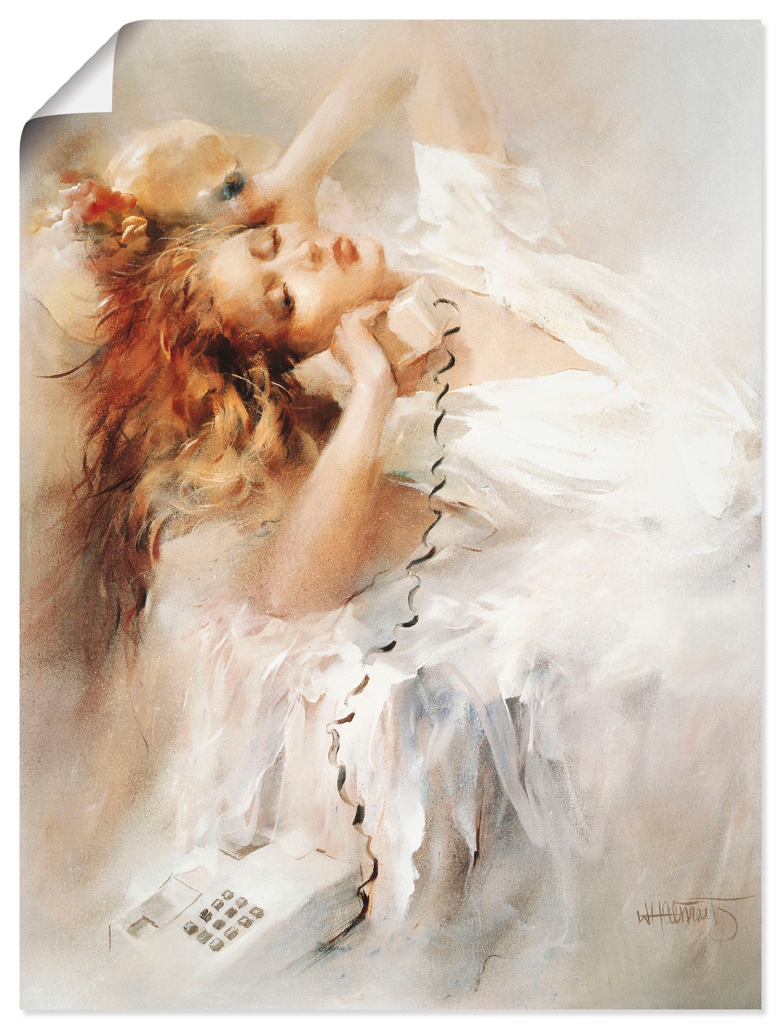 Artland Wandbild »Hoffnungsvoll«, Frau, (1 St.), in vielen Größen & Produktarten -Leinwandbild, Poster, Wandaufkleber / Wandtattoo auch für Badezimmer geeignet