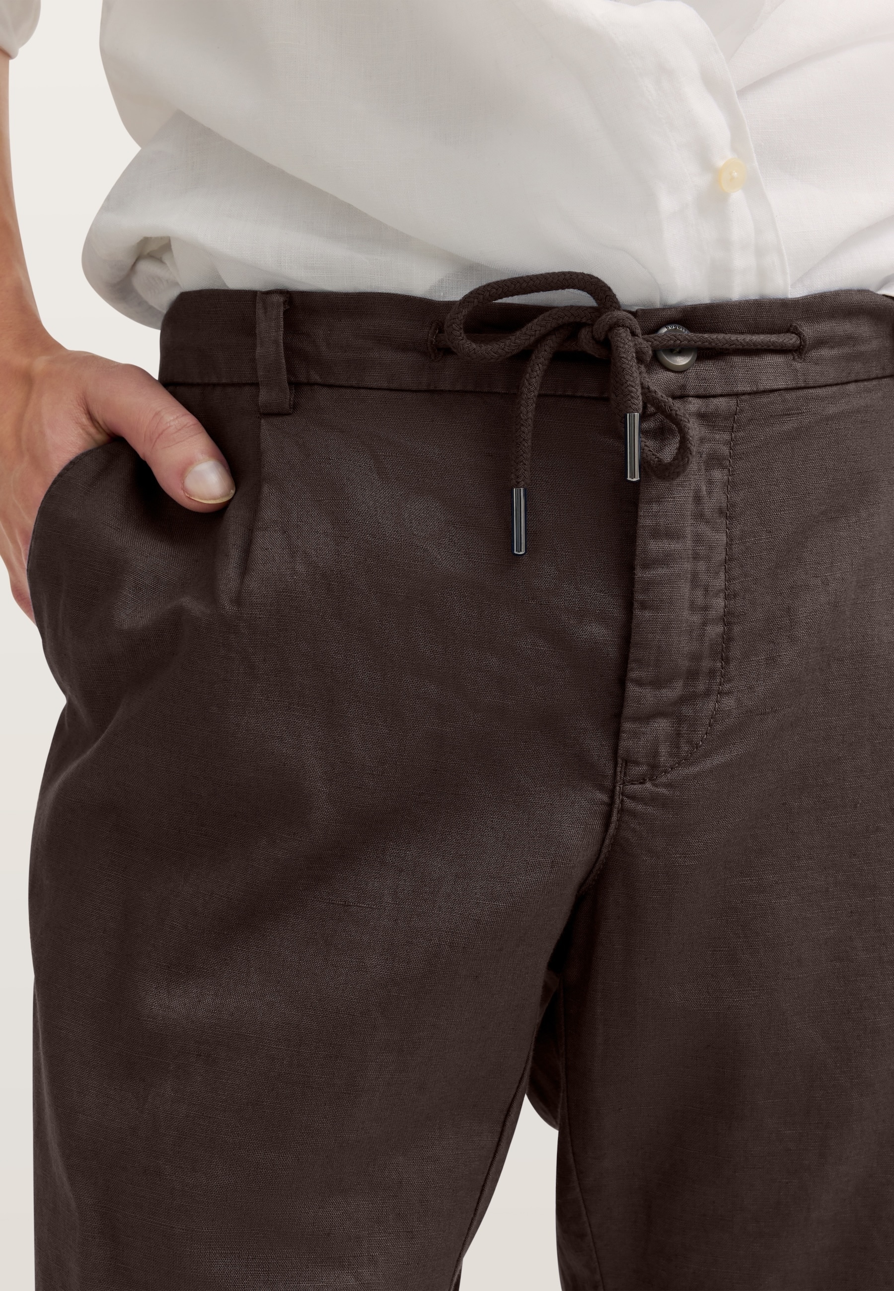 bugatti Bermudas »Soft touch«  Leinen-Baumwoll-Mix