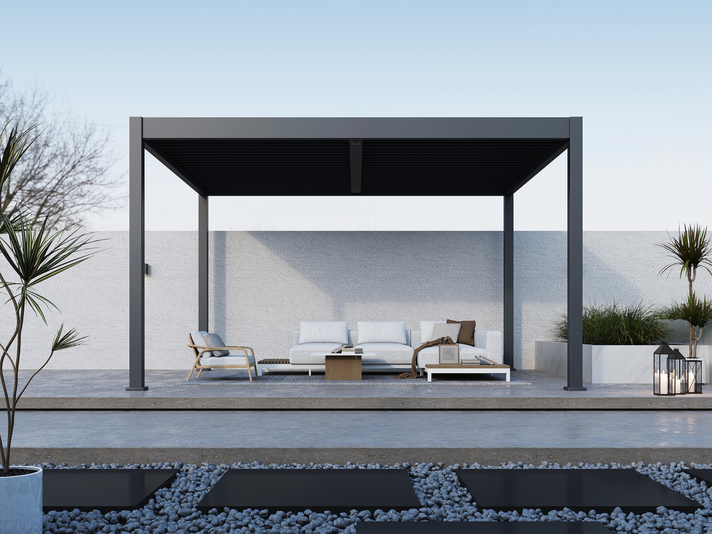 Paragon Pavillon »Grand Tuscan 1214« BxTxH: 433x370x256 cm, inkl. Lamellendach