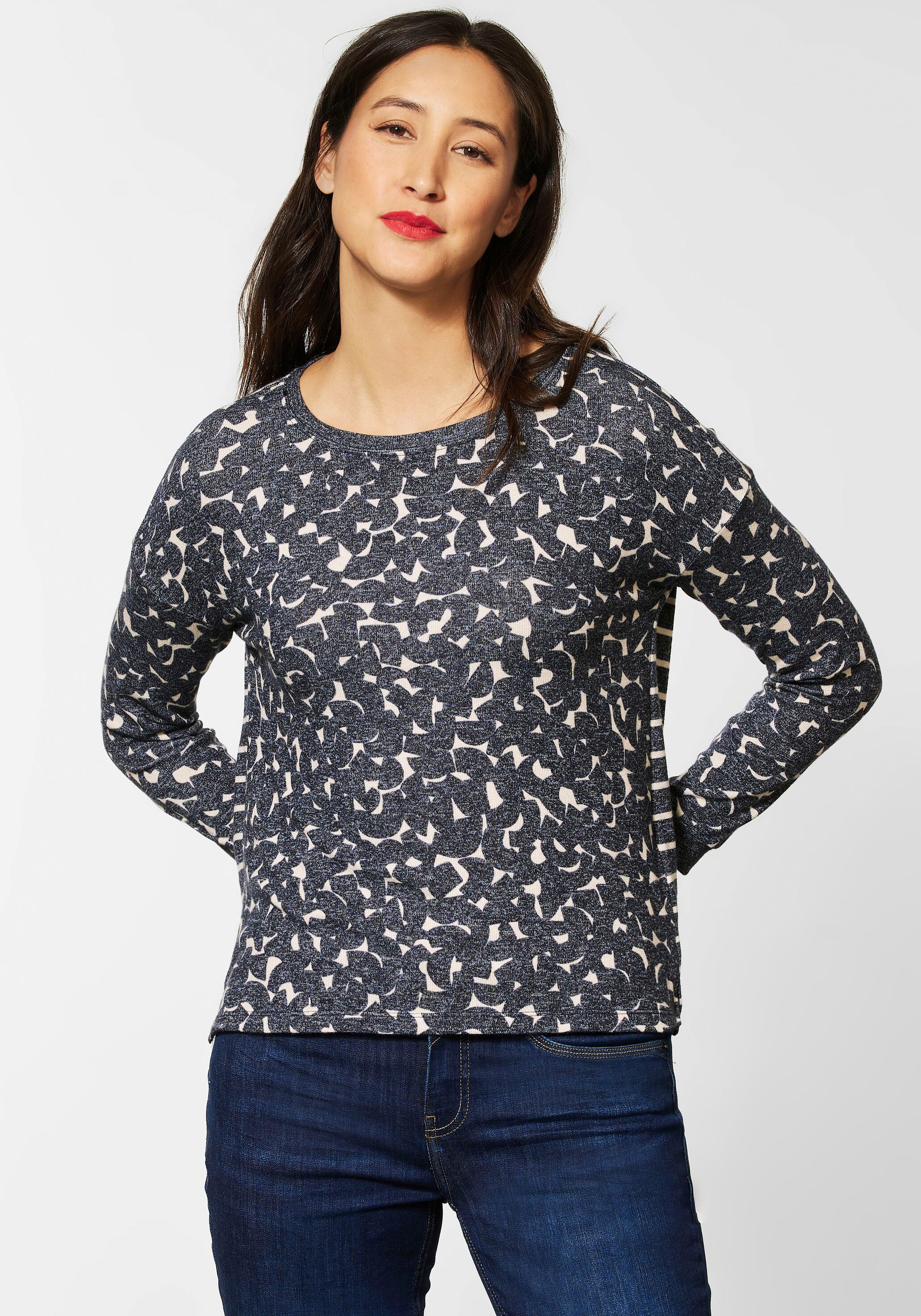 Langarmshirt »Style Ellen«, mit angesagtem Printmix