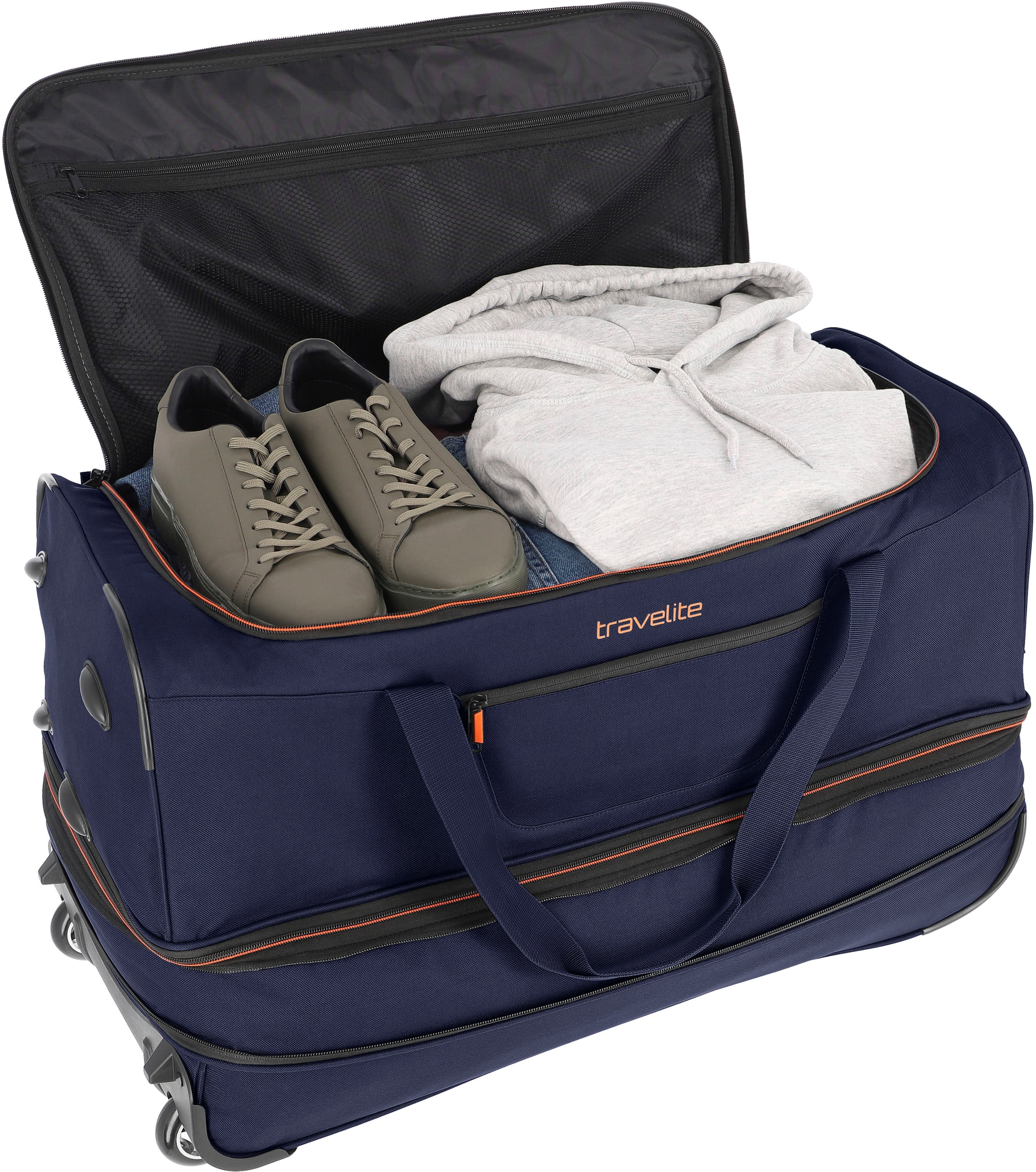 travelite Reisetasche »Basics, 70 cm«, kaufen bei und Trolleyfunktion OTTO online Volumenerweiterung mit