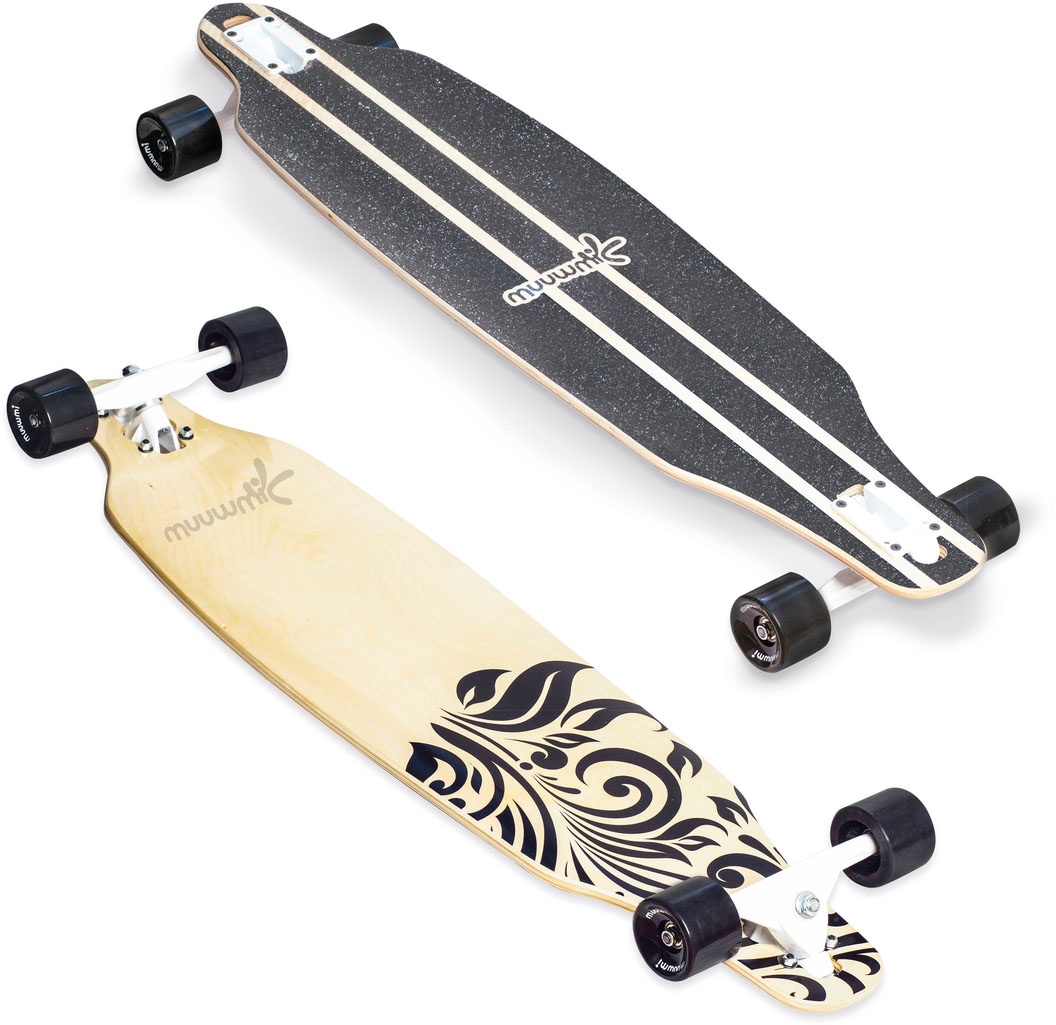 Muuwmi Longboard »Beach/Wood, ABEC 7«