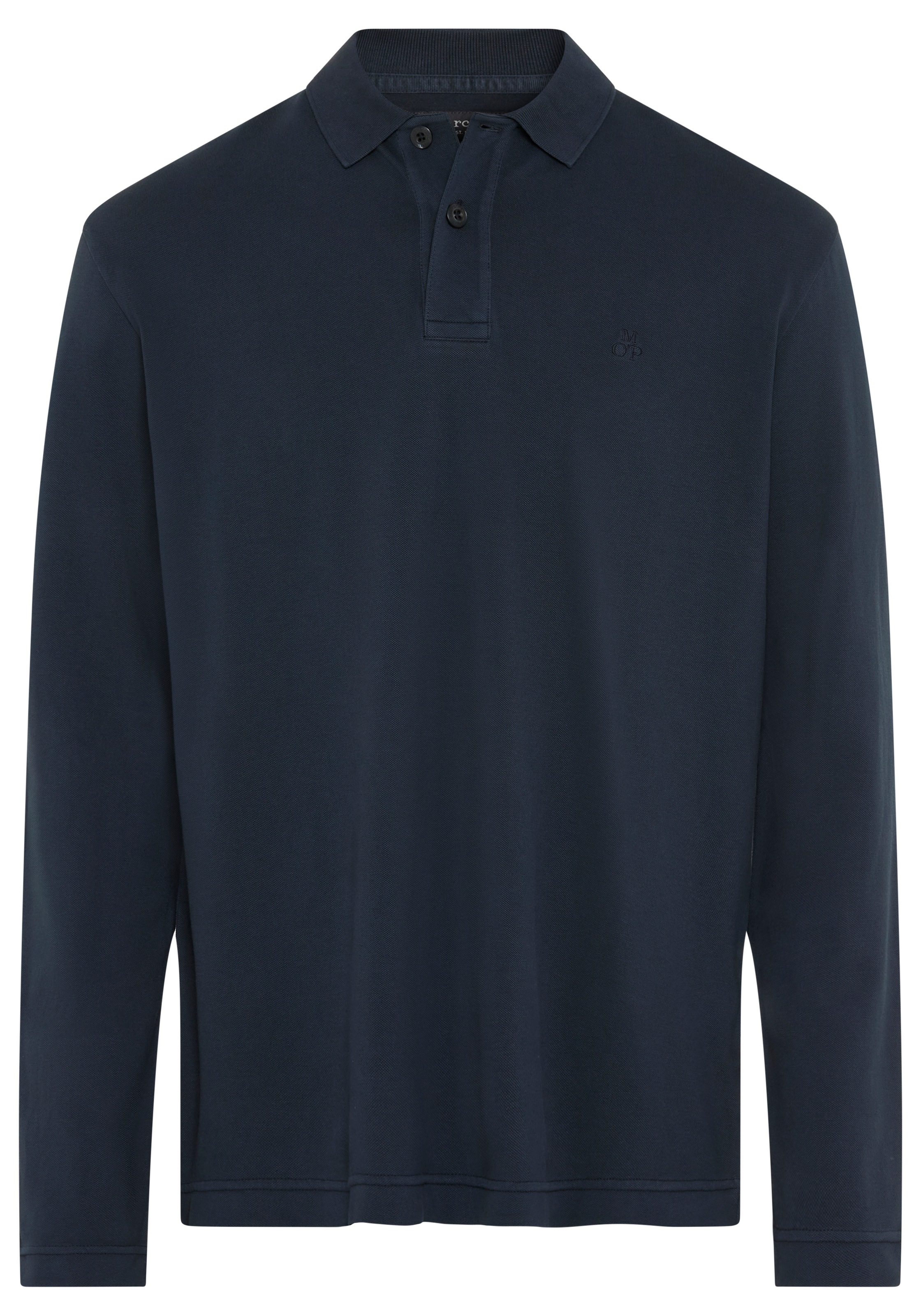 Marc O'Polo Langarm-Poloshirt Piqué regular fit aus Bio-Baumwolle mit Elasthan