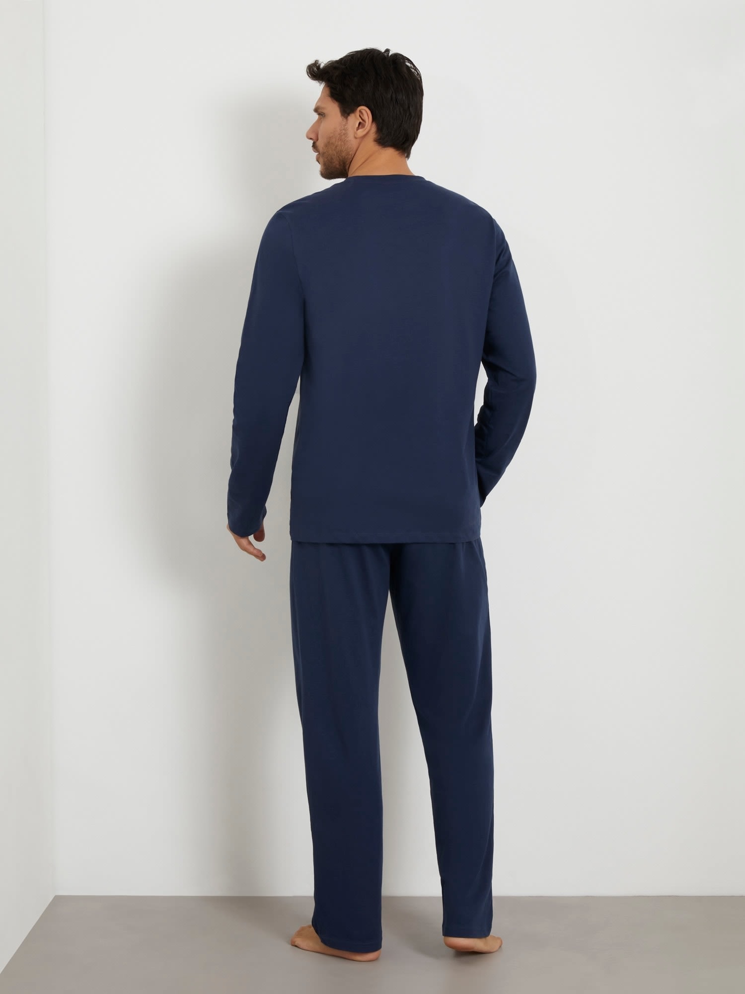 Guess Pyjama »DERRICK PJ SET LONG« Set, 2 aus Baumwolljersey