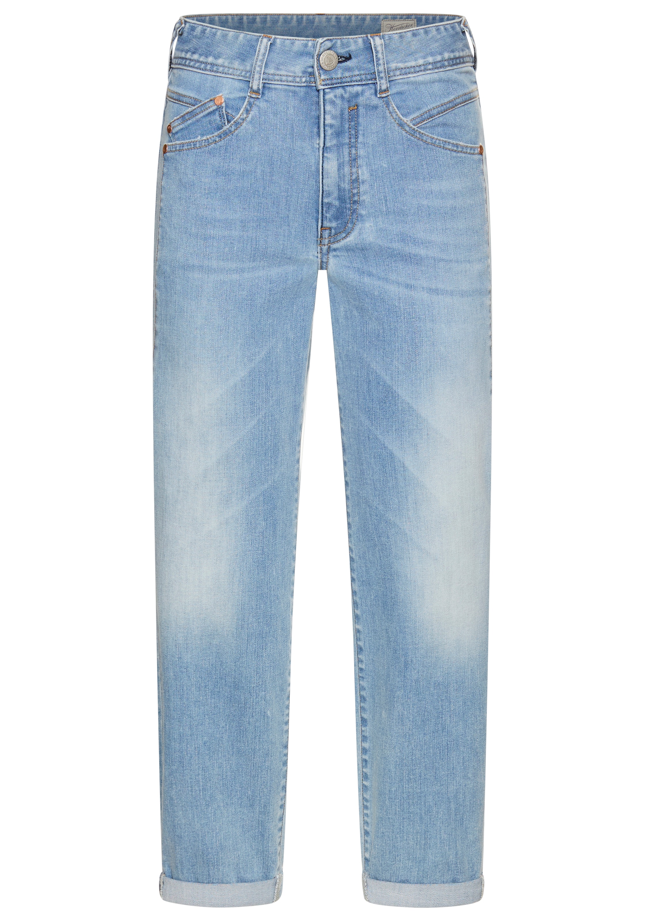 Herrlicher Tapered-fit-Jeans »Gila HI Tap Denim« mit seitlichem Keileinsatz