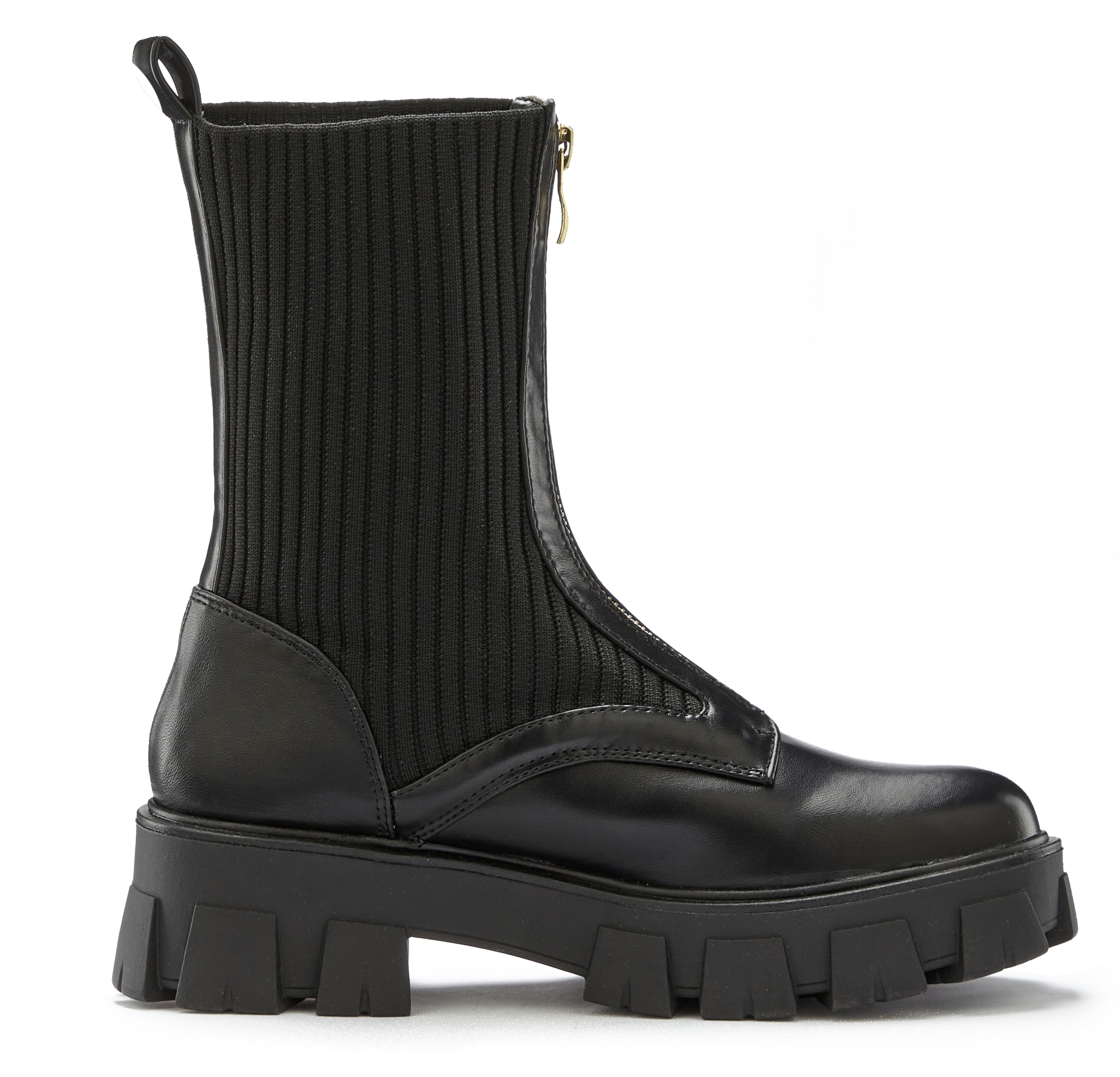 LASCANA Reißverschlussstiefel, mit Chunky Sohle, Stiefelette, Ankle Biker Boots VEGAN