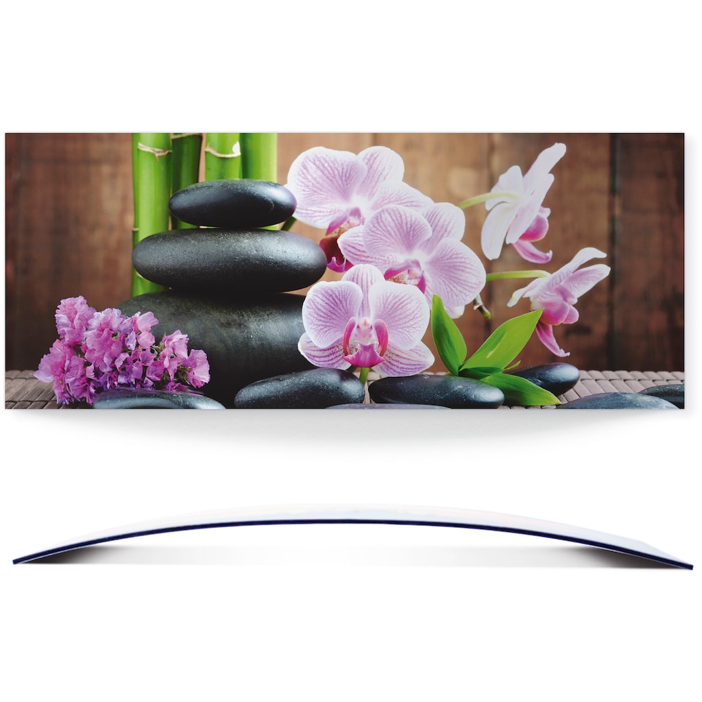 Artland Wandbild »Spa Konzept Zen Steinen Orchideen«, Zen, (1 St.)