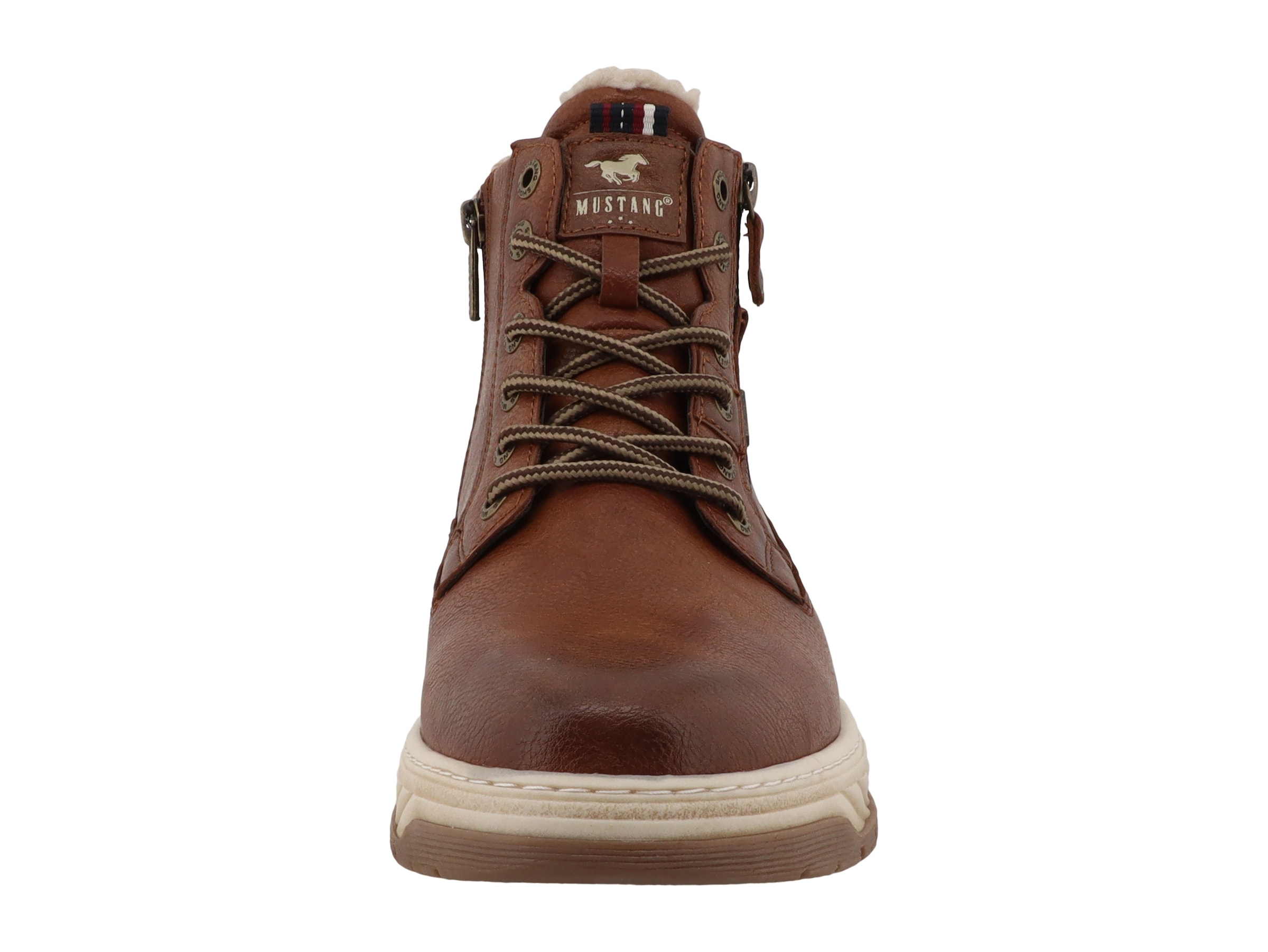 Mustang Shoes Winterboots »Stiefelette«  Schnürboots, Outdoorschuh mit modischem Zierreißverschluss