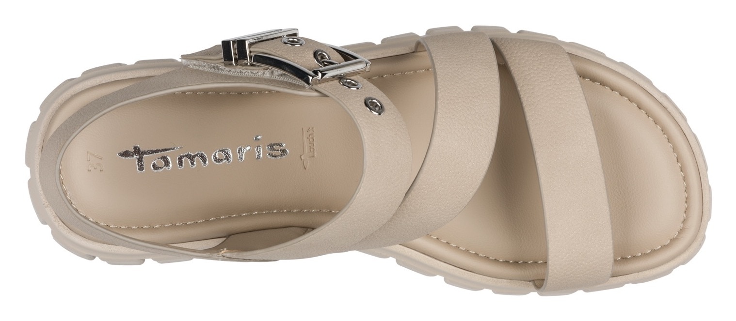 Tamaris Plateausandale  Sommerschuh, Plateausandalale in veganer Verarbeitung