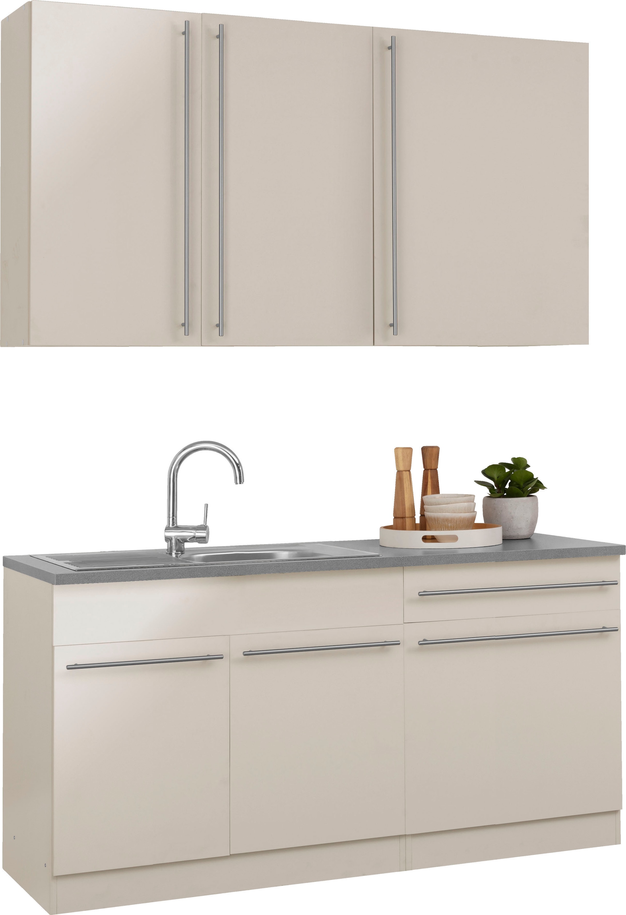 wiho Küchen Pantryküche »Chicago« ohne E-Geräte, Breite 160 cm