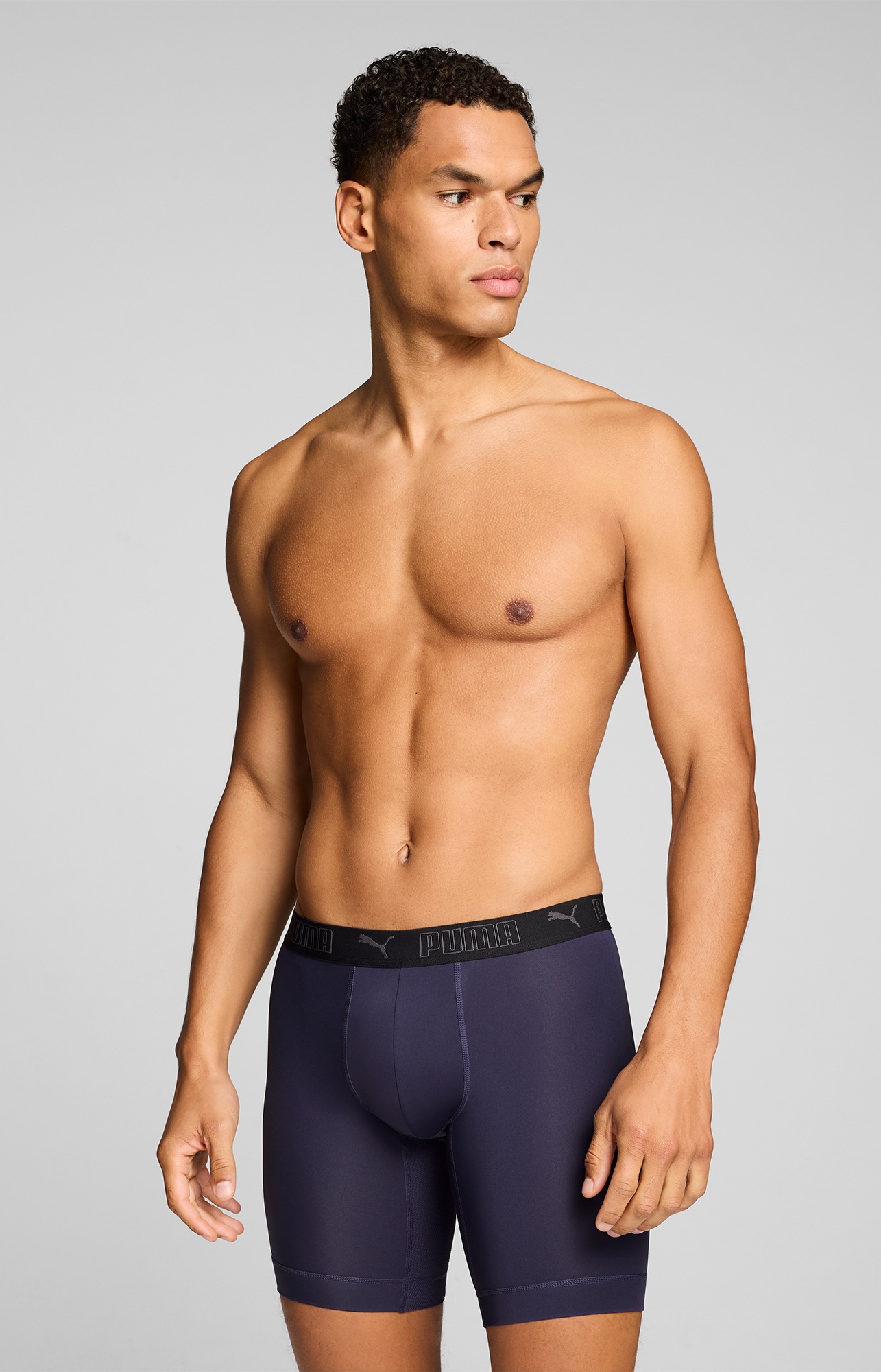 PUMA Langer Boxer »PUMA MEN SPORT MICROFIBER LONG BOXERS« 2er Pack,  mit Logo-Bund
