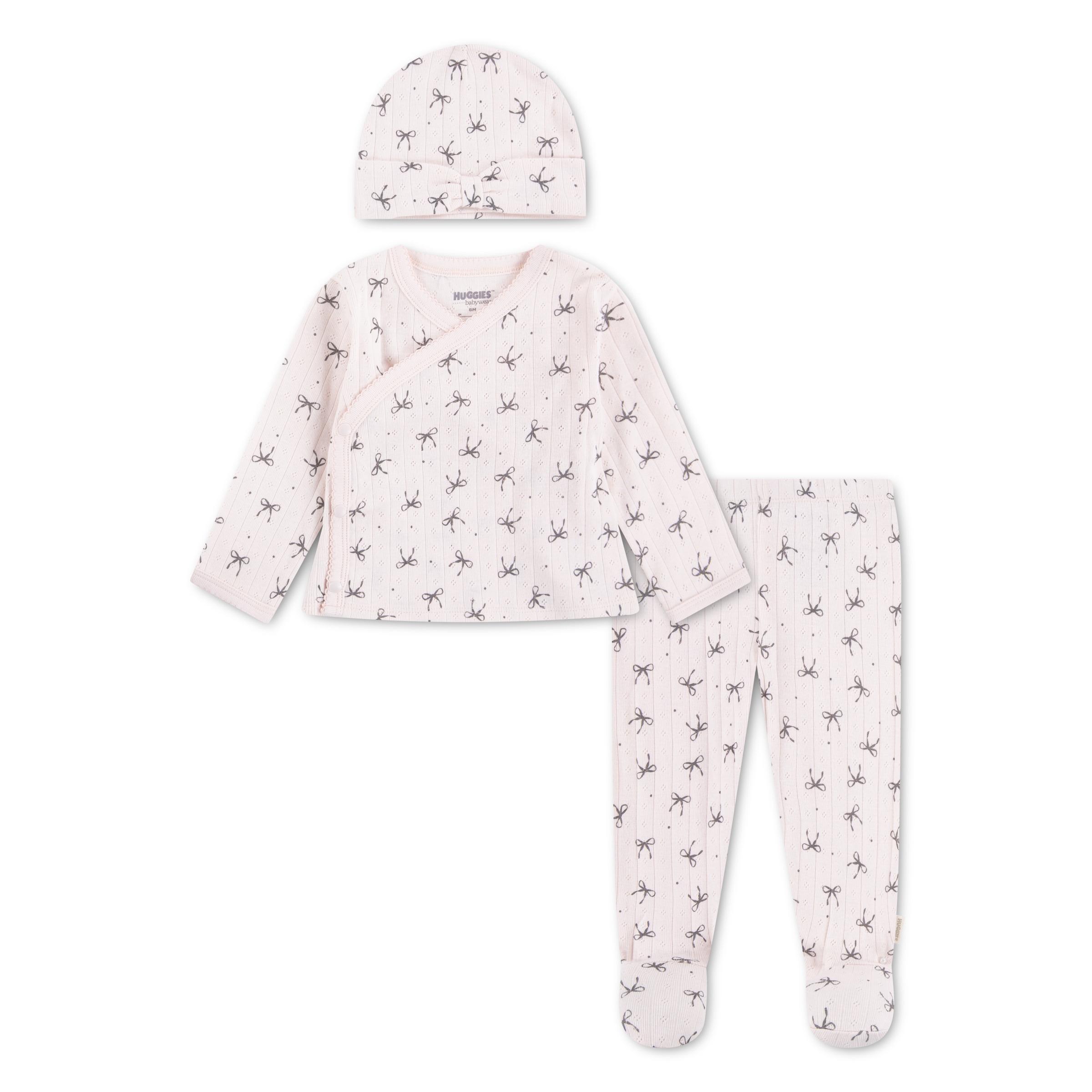HUGGIES babywear Langarmshirt & Hose »HUGG FOOTED PANT SET+ATTACHMEN« Set,  mit All-Over Print