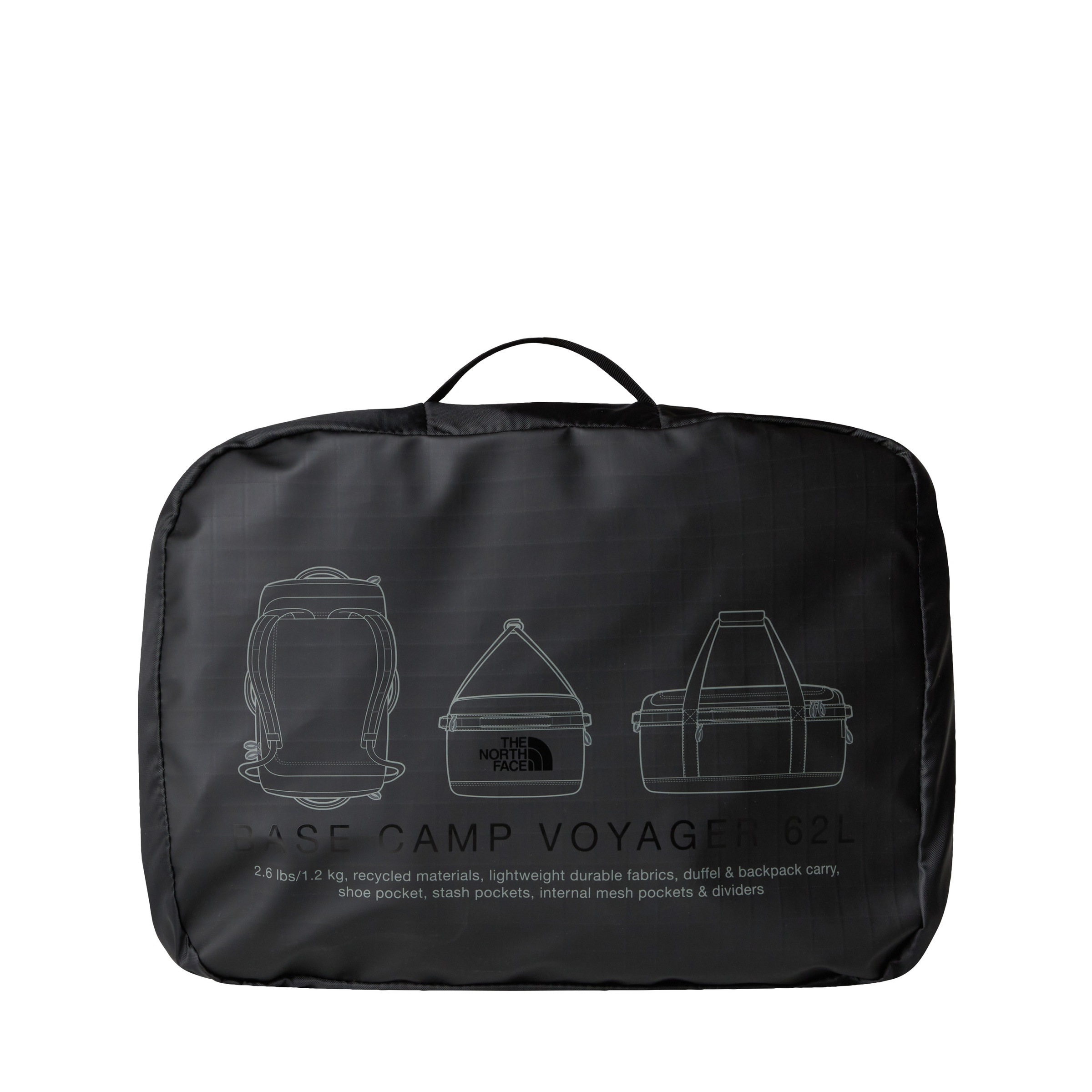 The North Face Sporttasche »BASE CAMP VOYAGER DUFFEL 62L«, (1 tlg.), 62 Liter Volumen