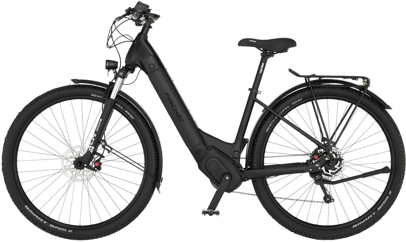 FISCHER Fahrrad E-Bike »TERRA 8.0i 43«, 10 Gang, Shimano, Deore, Mittelmotor 250 W, (mit Fahrradschloss), Pedelec, Elektrofahrrad für Damen u. Herren