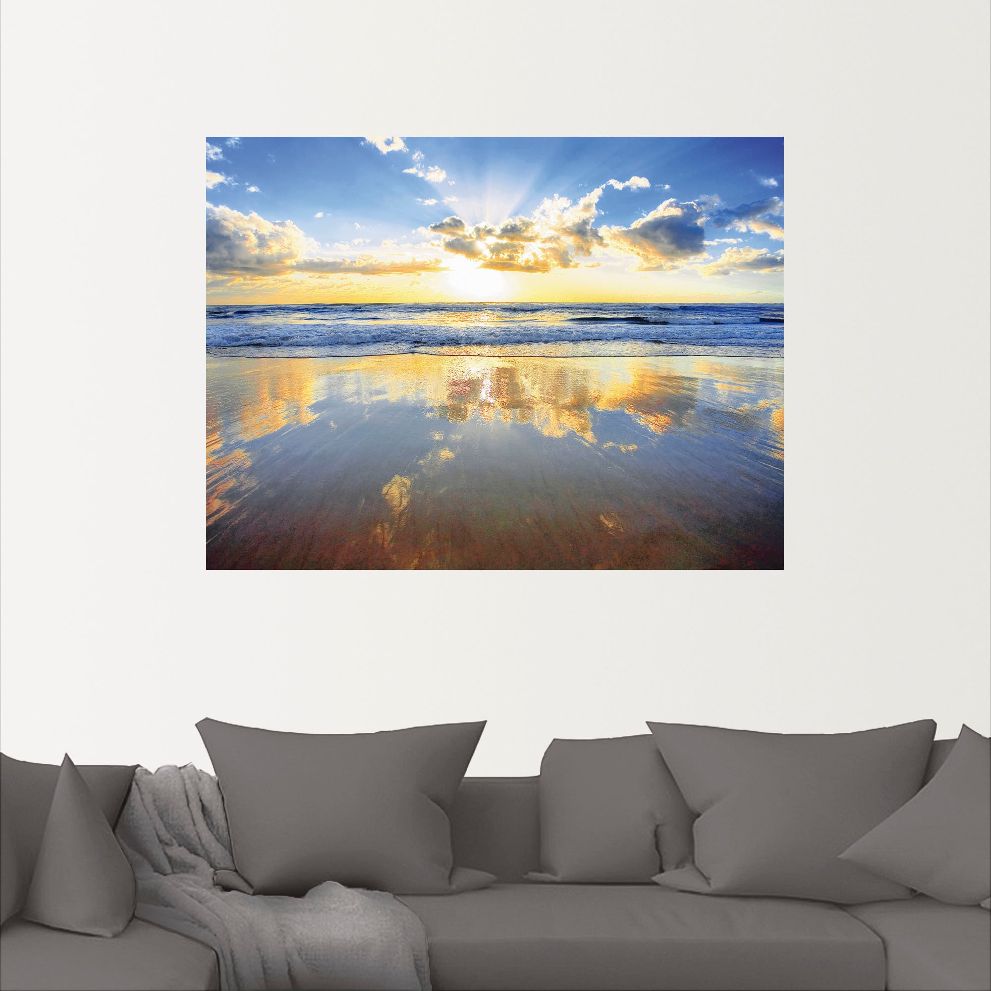 Artland Wandbild »Sonnenaufgang über dem Ozean«, Himmel, (1 St.), als Alubild, Outdoorbild, Leinwandbild, Poster, Wandaufkleber
