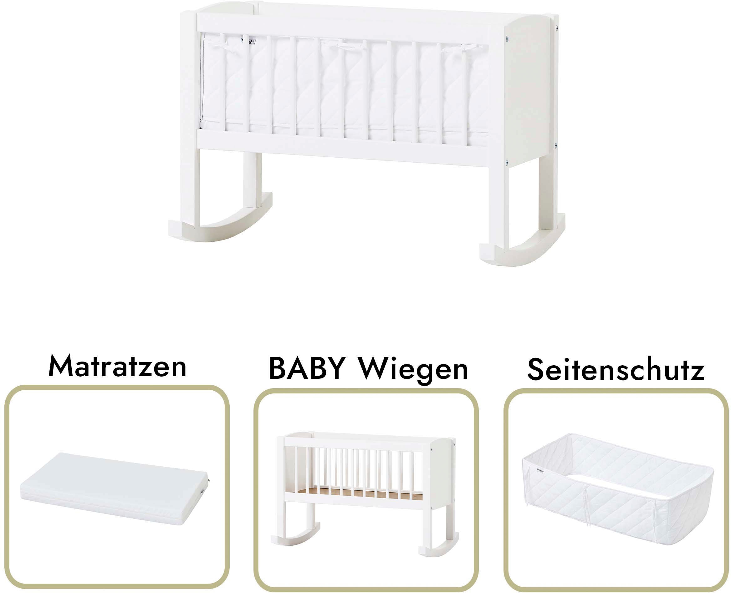 Hoppekids Stubenbett, umbaubar zu Sitzbank, wahlweise mit Matratze & Zubehör