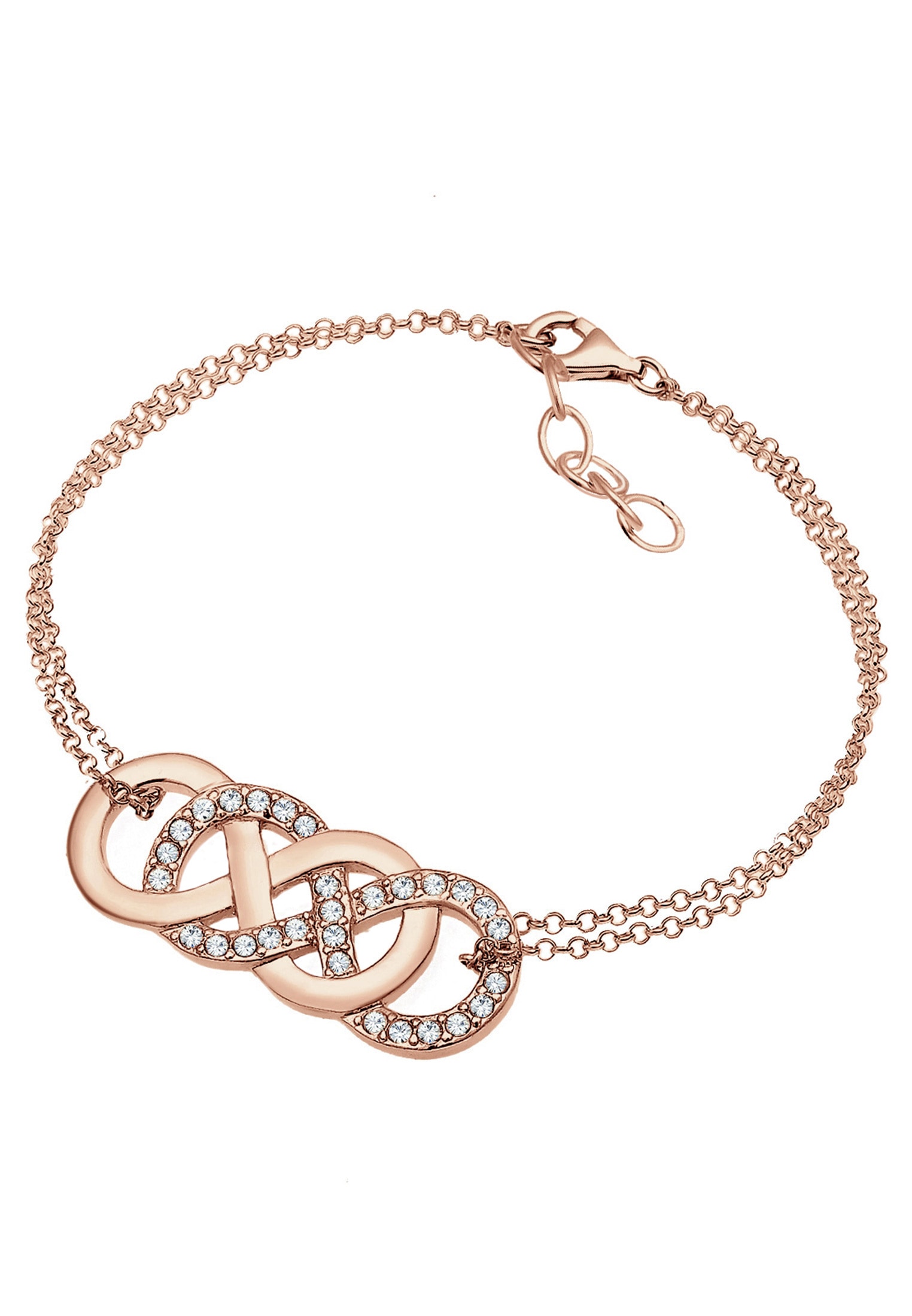 Elli Armkette »Armband Infinity Liebe Kristalle 925 Silber«
