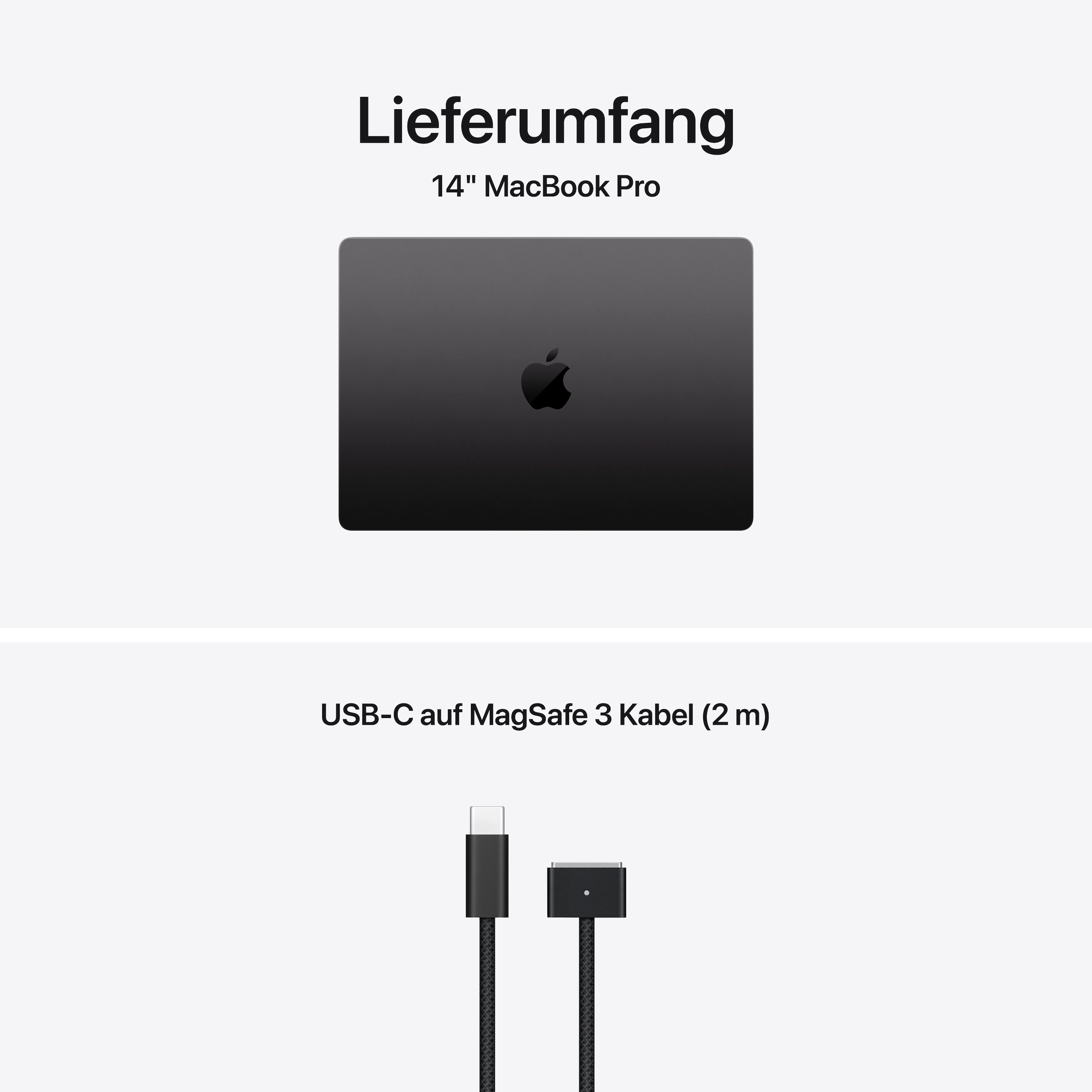 Apple Notebook »MacBook Pro 14"« 35,97 cm / 14,2 ″ Apple M5 10-Core GPU;HDMI;3,5 mm Kopfhöreranschluss;MagSafe 3 Anschluss;DisplayPort;Thunderbolt 4;USB 4 1.000 GB SSD