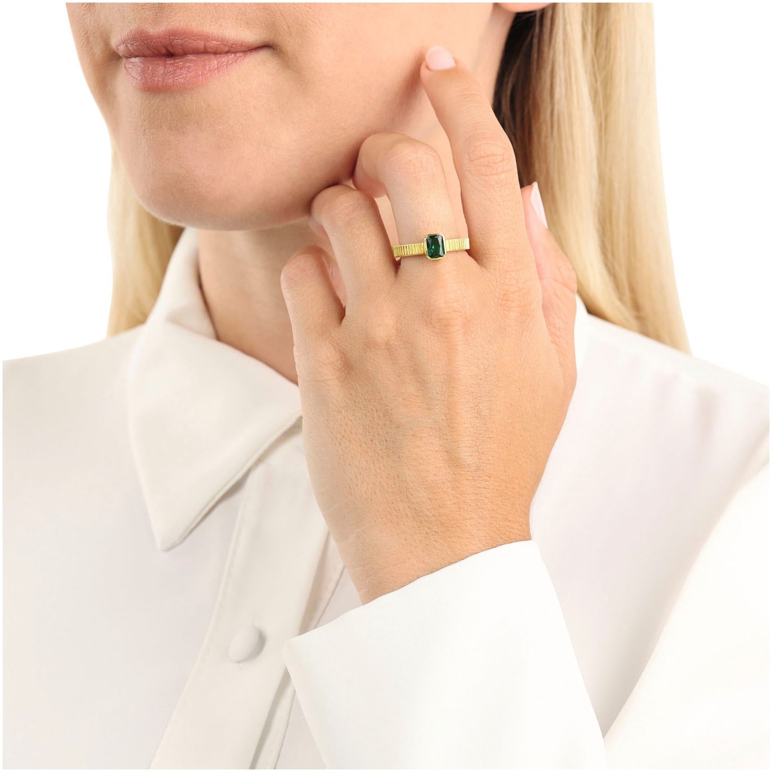 Amor Fingerring »2037414/-15/-16/-17/-18«, mit Stein (synth.)