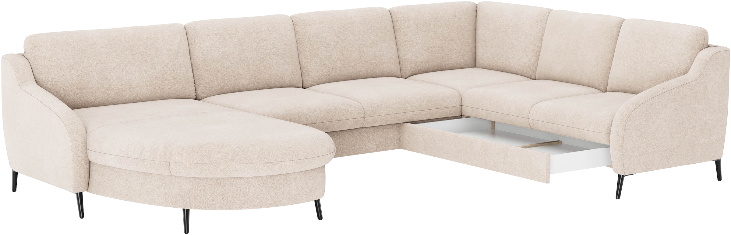 sit&more Wohnlandschaft »Soul U-Form«, wahlweise mit Bettfunktion und Schubkasten