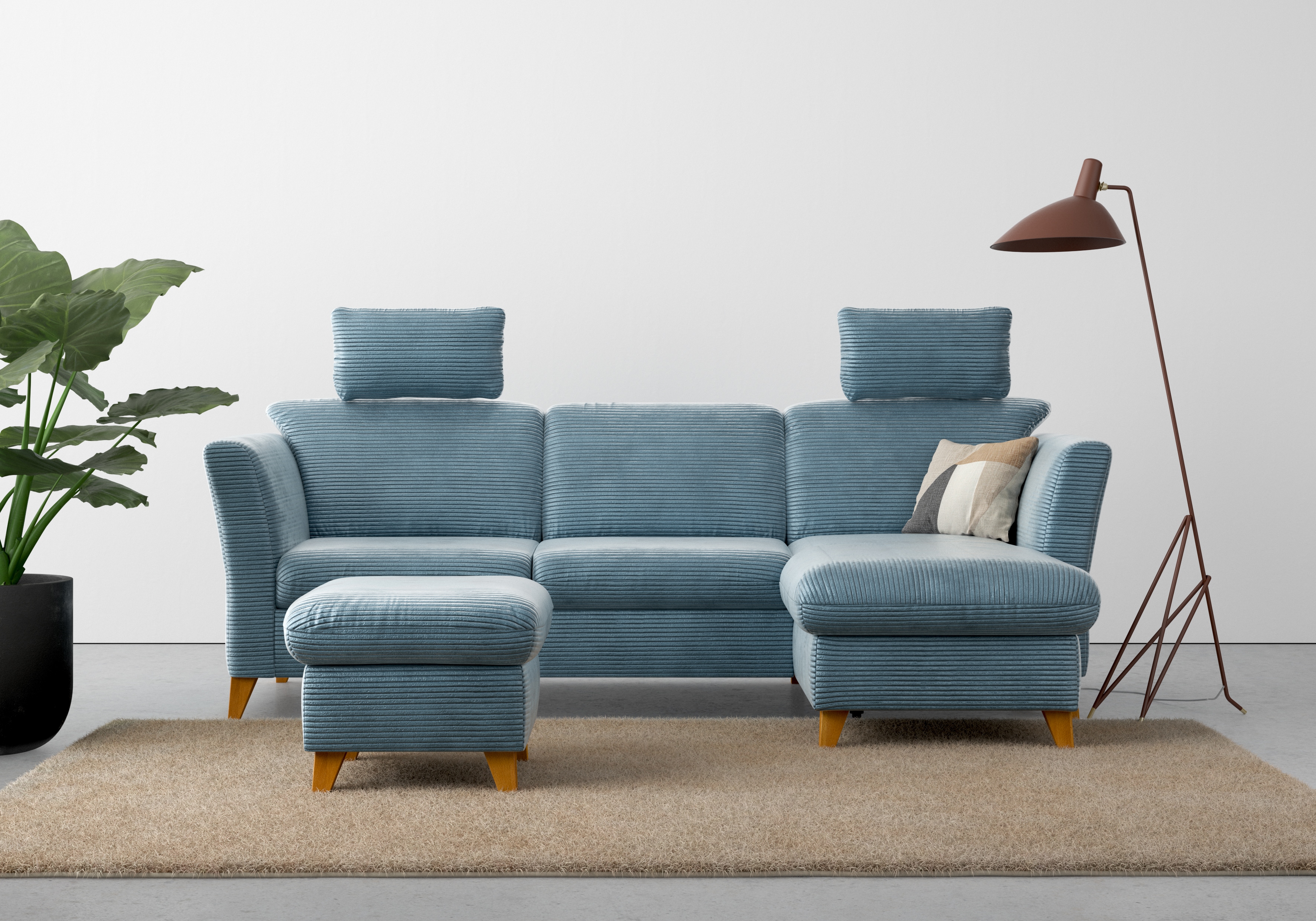 Home affaire Ecksofa "Trelleborg L-Form" optional Schlaffunktion und Bettkasten, inkl. Federkern-Polsterung