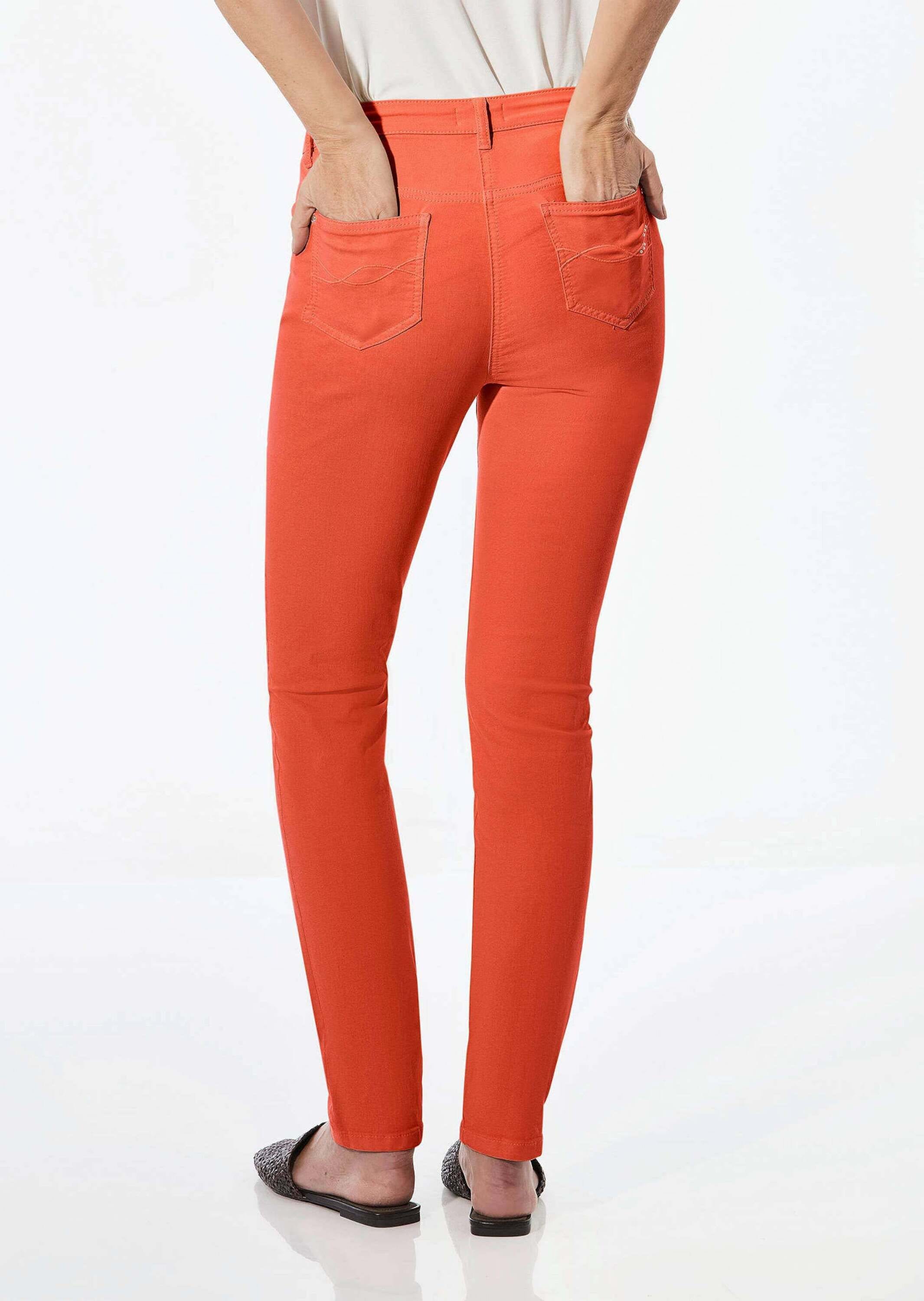 GOLDNER Regular-fit-Jeans »Kurzgröße Lange Freizeithose BELLA mit Formbund«