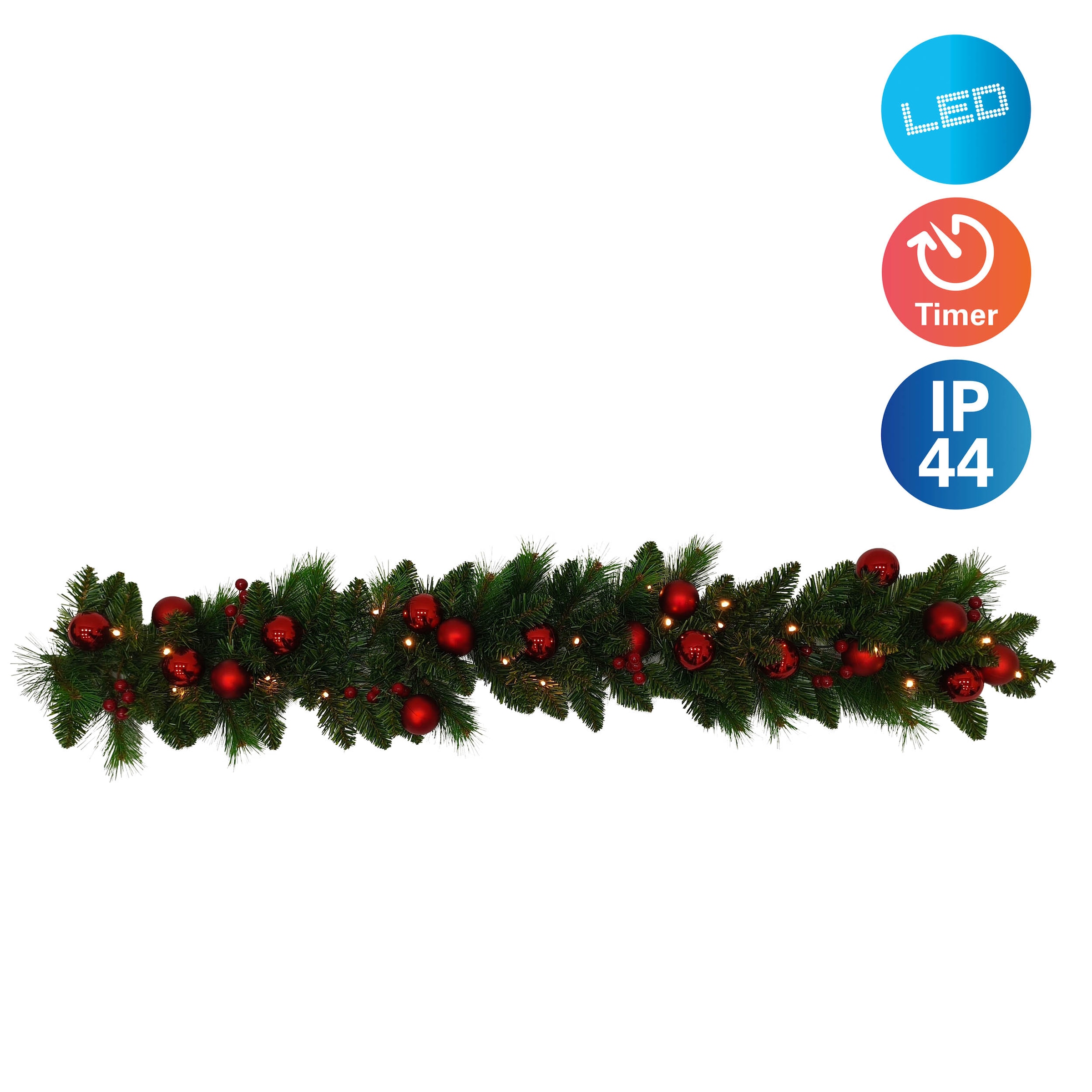 näve LED-Girlande »Noel« Batteriefach mit Ein- / Ausschalter, inkl. Timer (6on/18off)