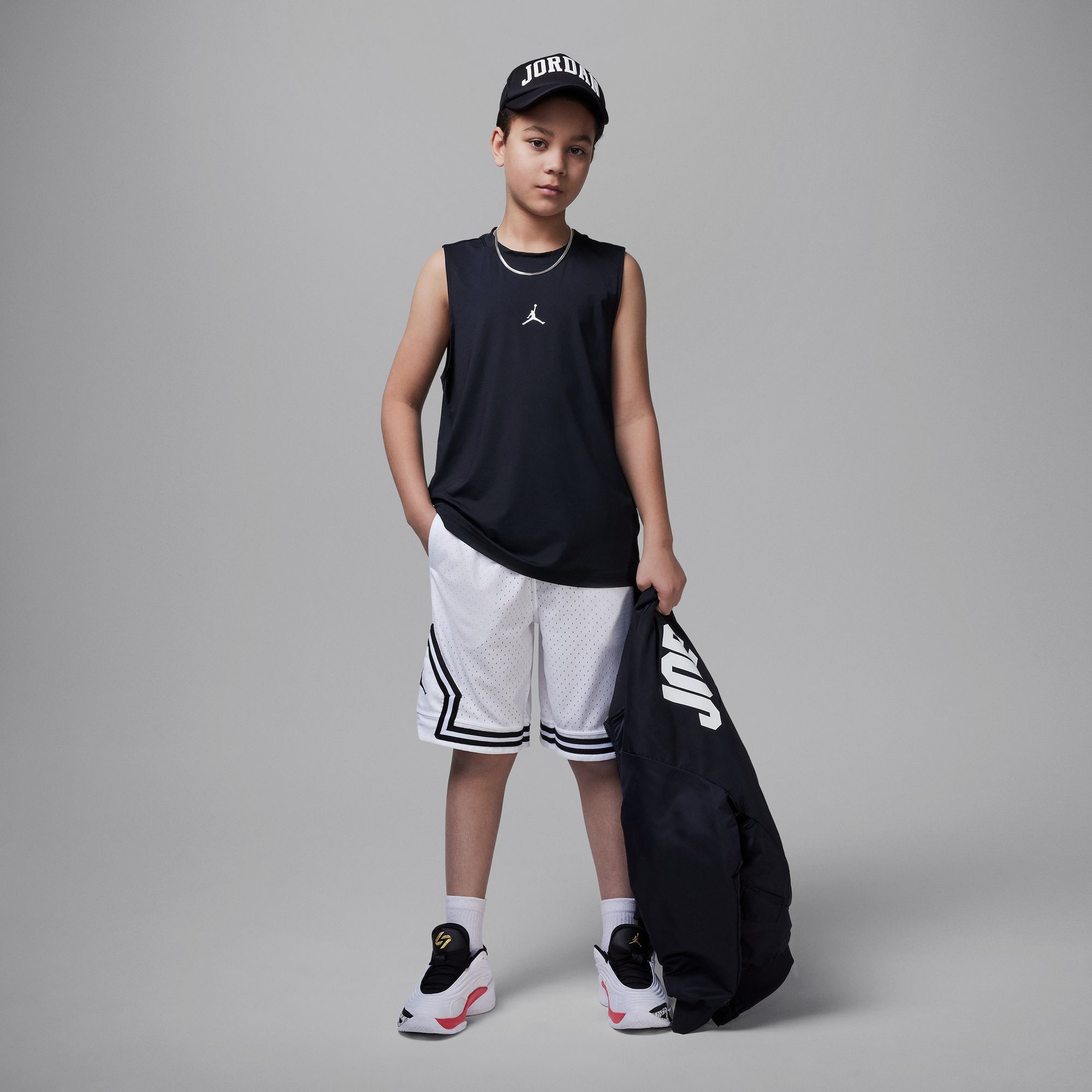 Jordan Funktionsshorts  mit Farbeinsätzen, in Mesh-Optik