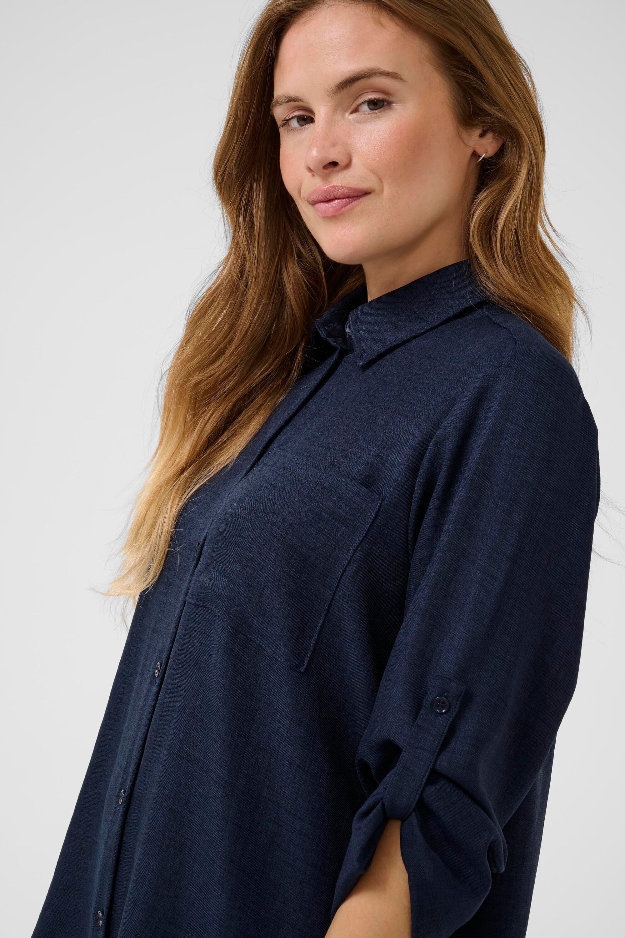 KAFFE Hemdbluse »Langarm-Hemd KAellen«