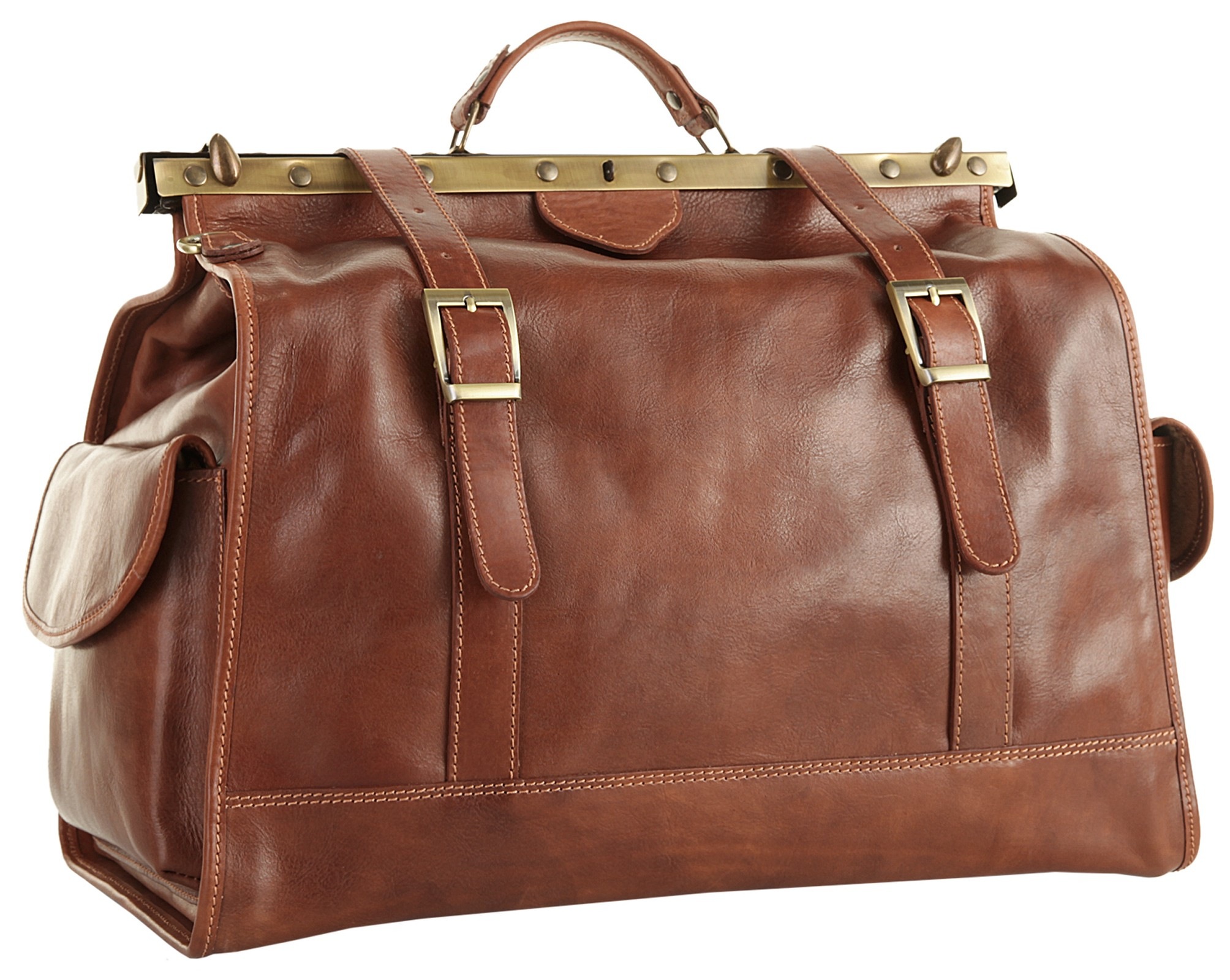 Piké Reisetasche, echt Leder, Made in Italy