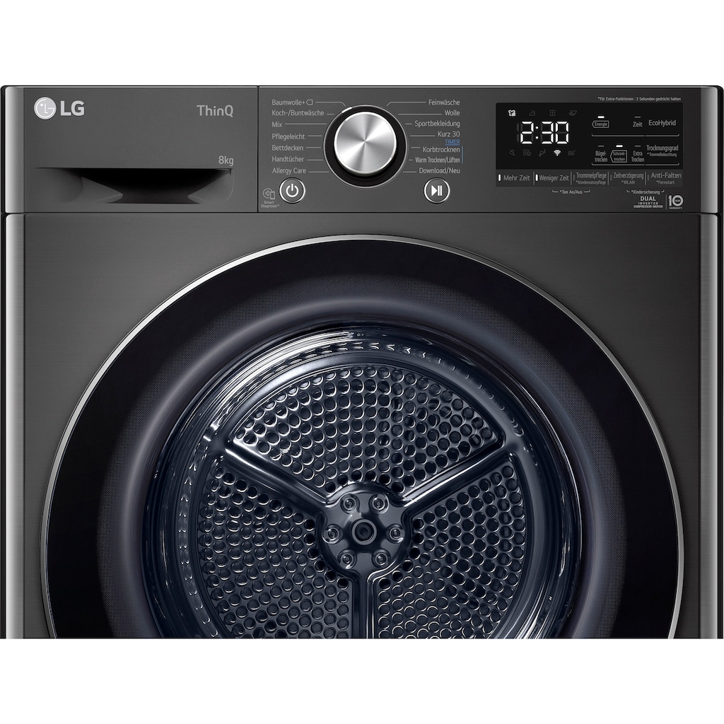 LG Wärmepumpentrockner »RT80V9B«, Vivace, 8 kg