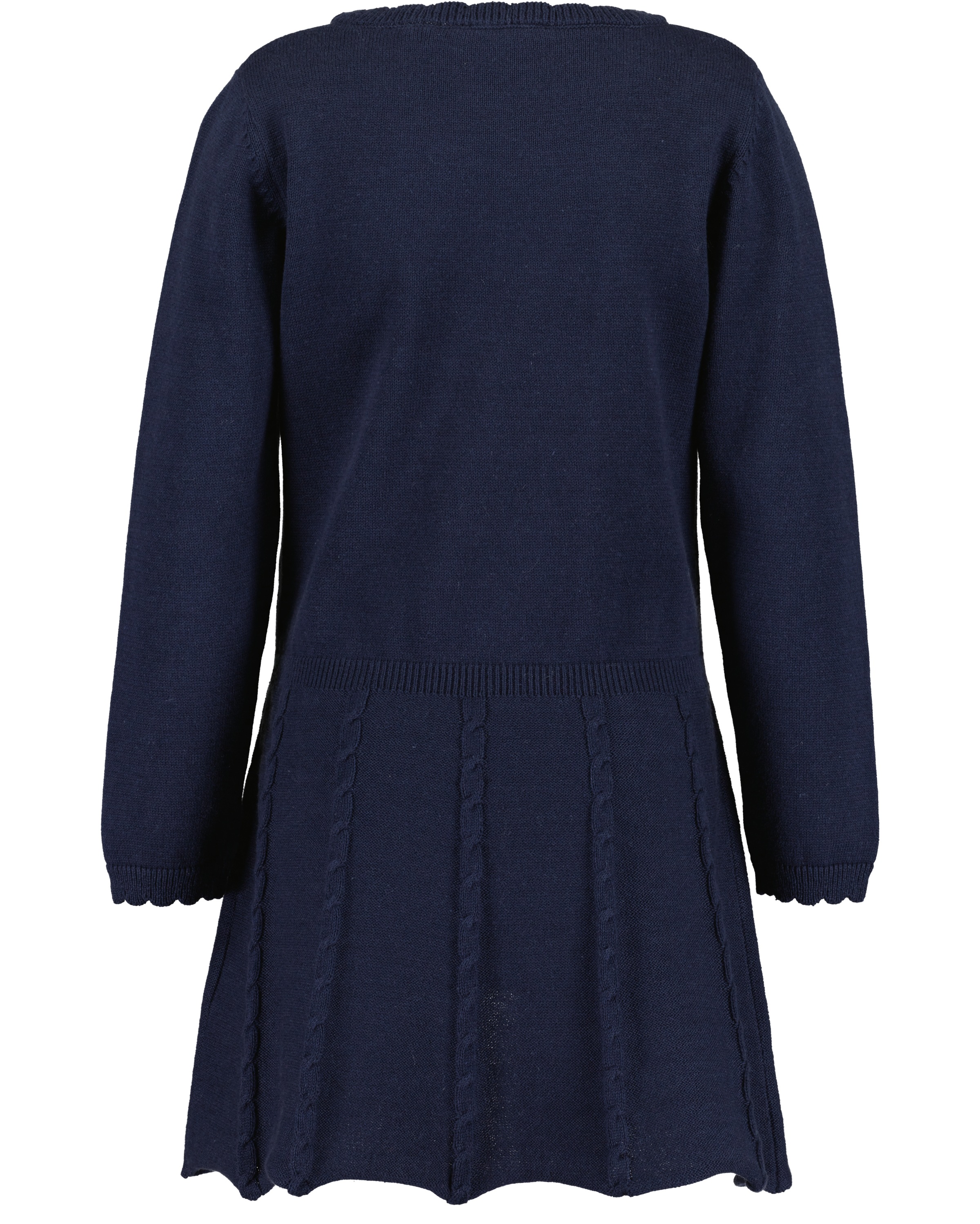Blue Seven Strickkleid, mit Zopfstrickdetails und süßen Kanten in Häkeloptik