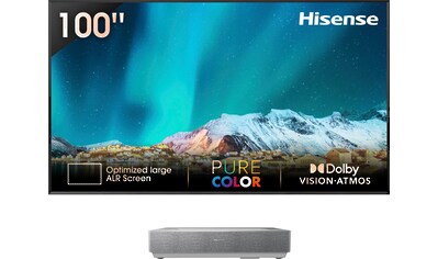 DLP-Beamer »Hisense 100L5HD Daylight Screen (100 Zoll) Laser TV Projektor«, 4K, HDR,...