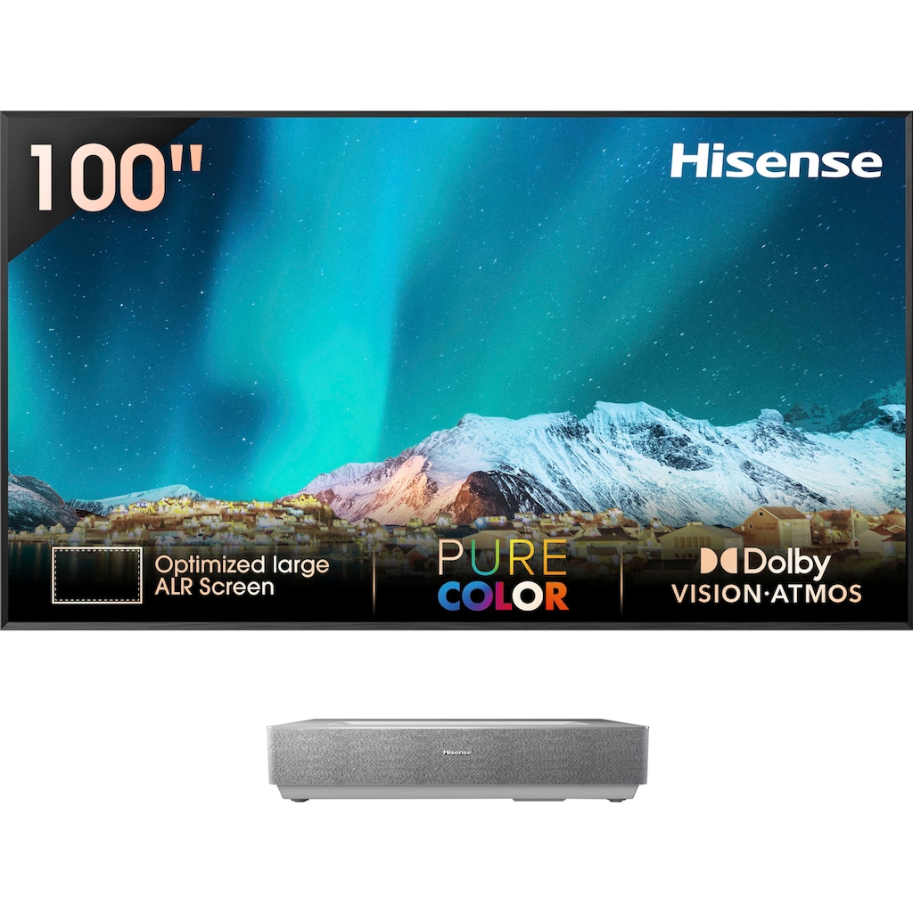 Hisense DLP-Beamer »Hisense 100L5HD Daylight Screen (100 Zoll) Laser TV Projektor«