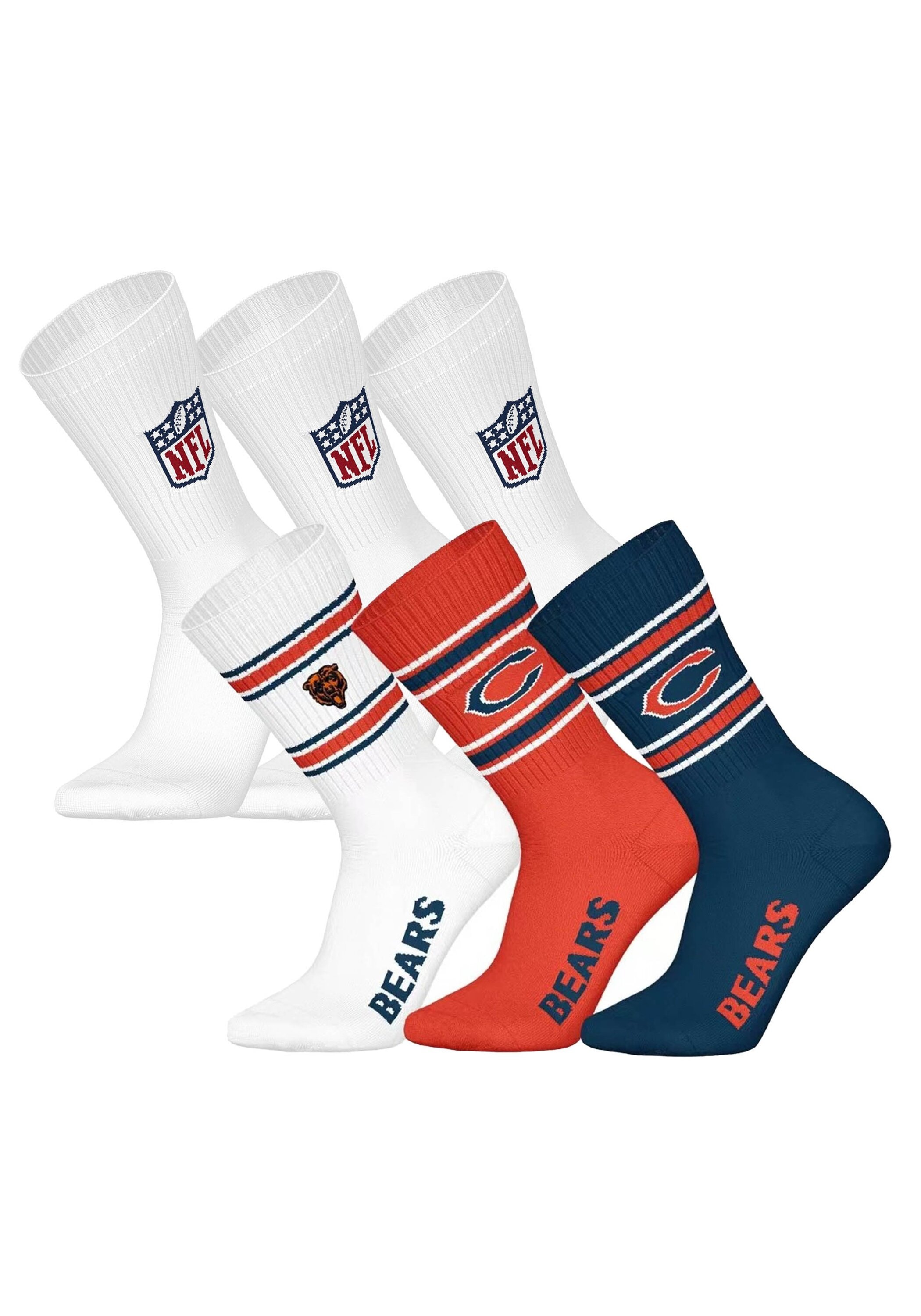 NFL Kurzsocken »Socken NFL 6Pack Crew Socks 6er Pack«